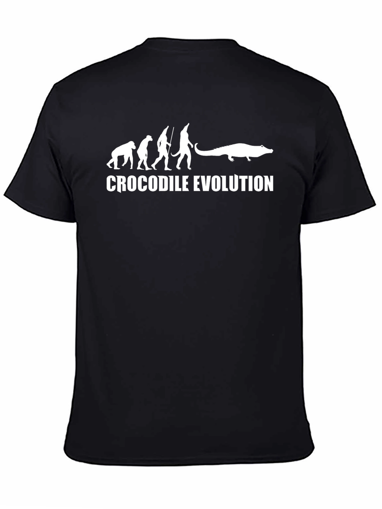 Crocodile Evolution Funny Graphic T-Shirt