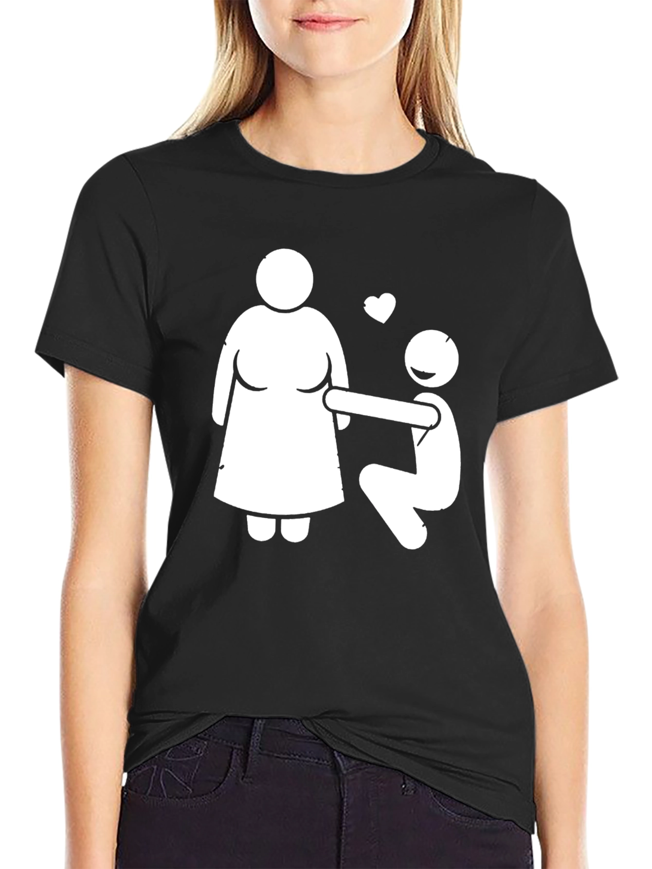 Humorous Proposal Graphic Tee - Black