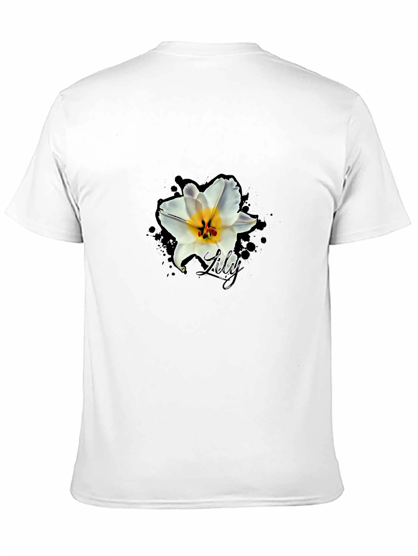 Lily Graphic Print Black T-Shirt