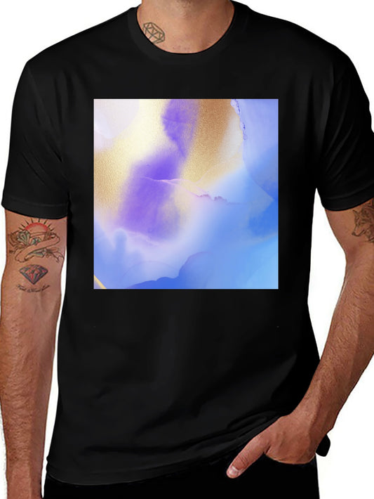 Abstract Art Graphic Tee - Stylish Black T-Shirt