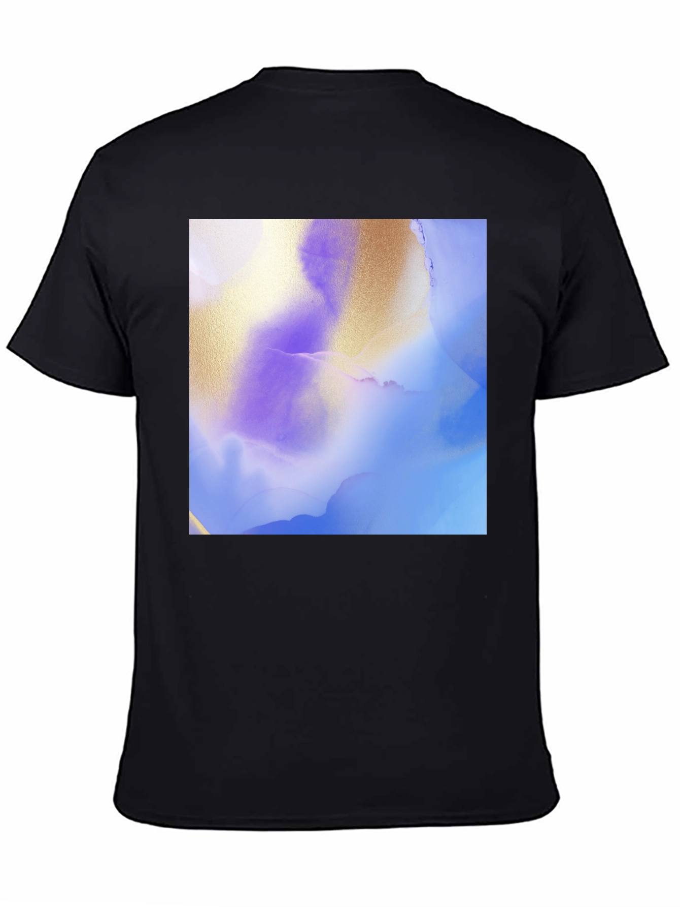 Abstract Art Graphic Tee - Stylish Black T-Shirt