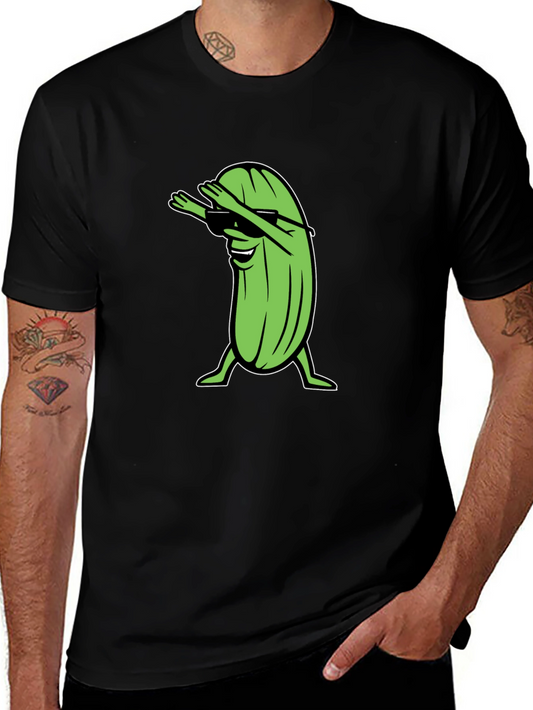 Dabbing Pickle T-Shirt - Funny Cartoon Graphic Tee