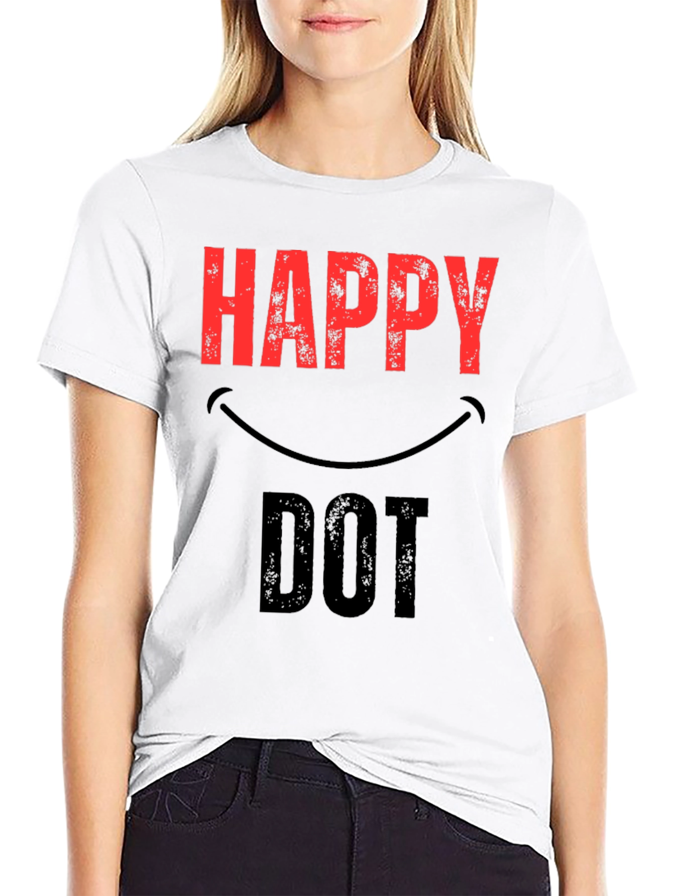 Happy Dot Graphic T-Shirt