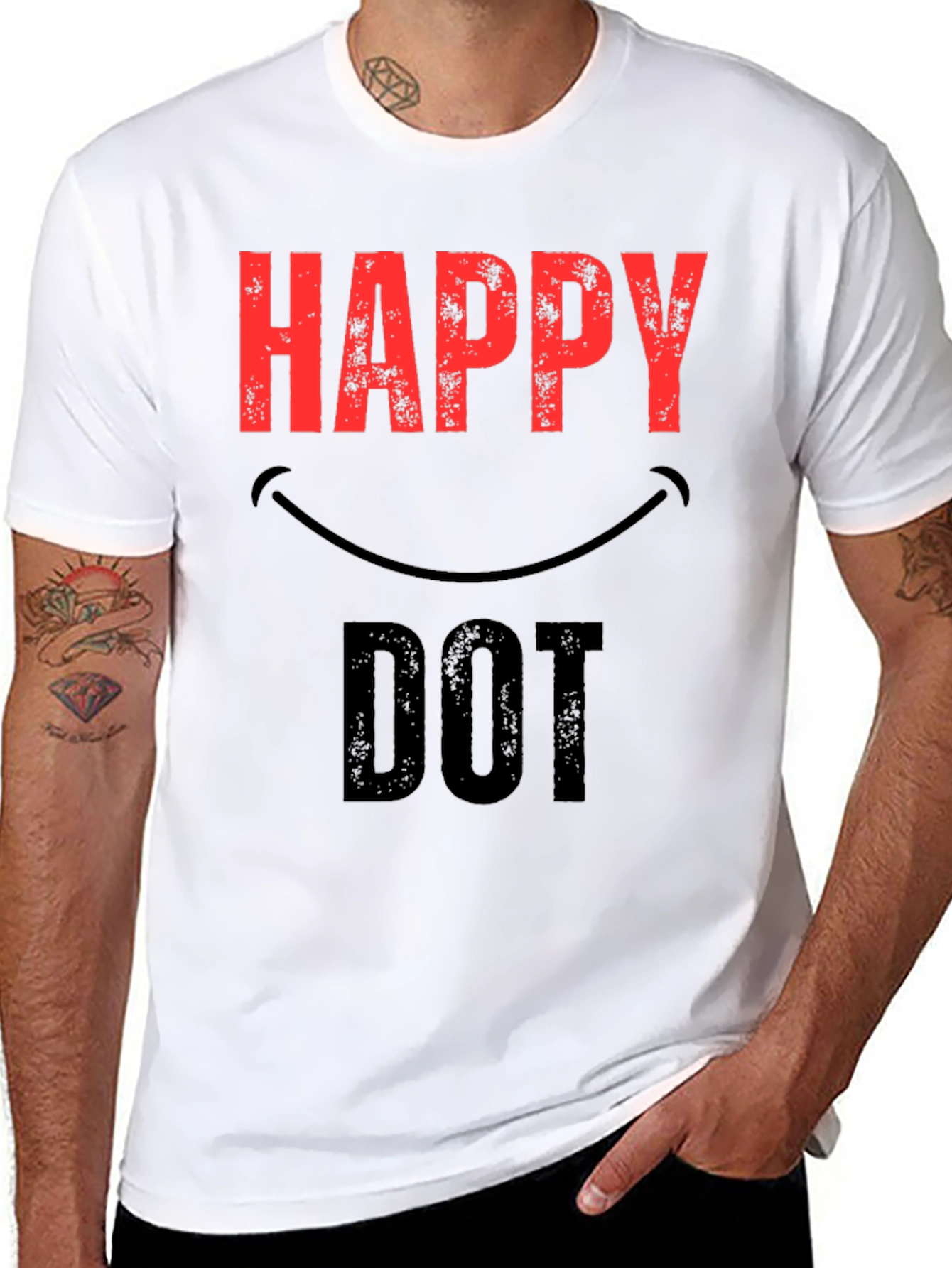 Happy Dot Graphic T-Shirt