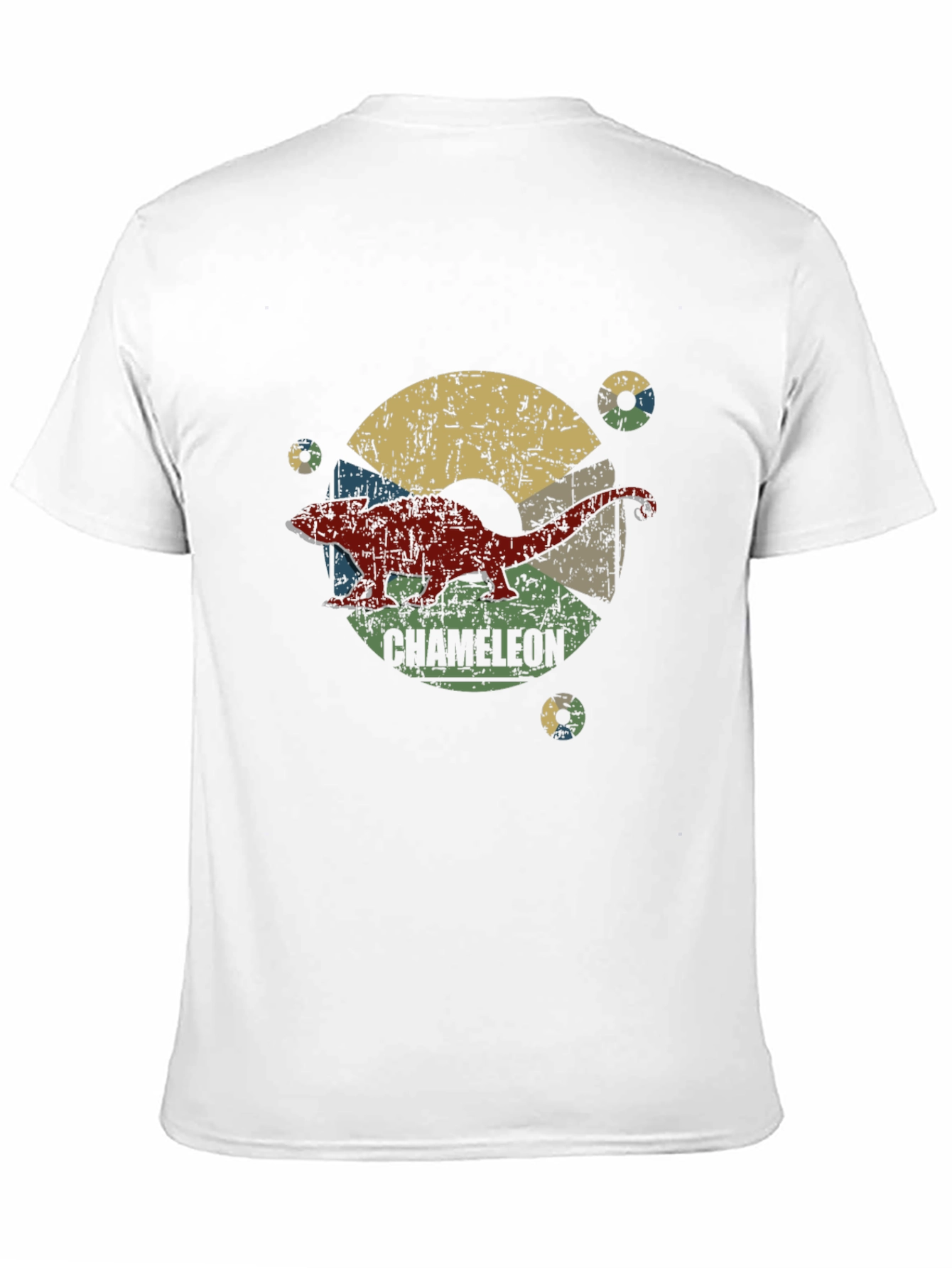 Retro Chameleon Graphic Tee - Black Unisex T-Shirt