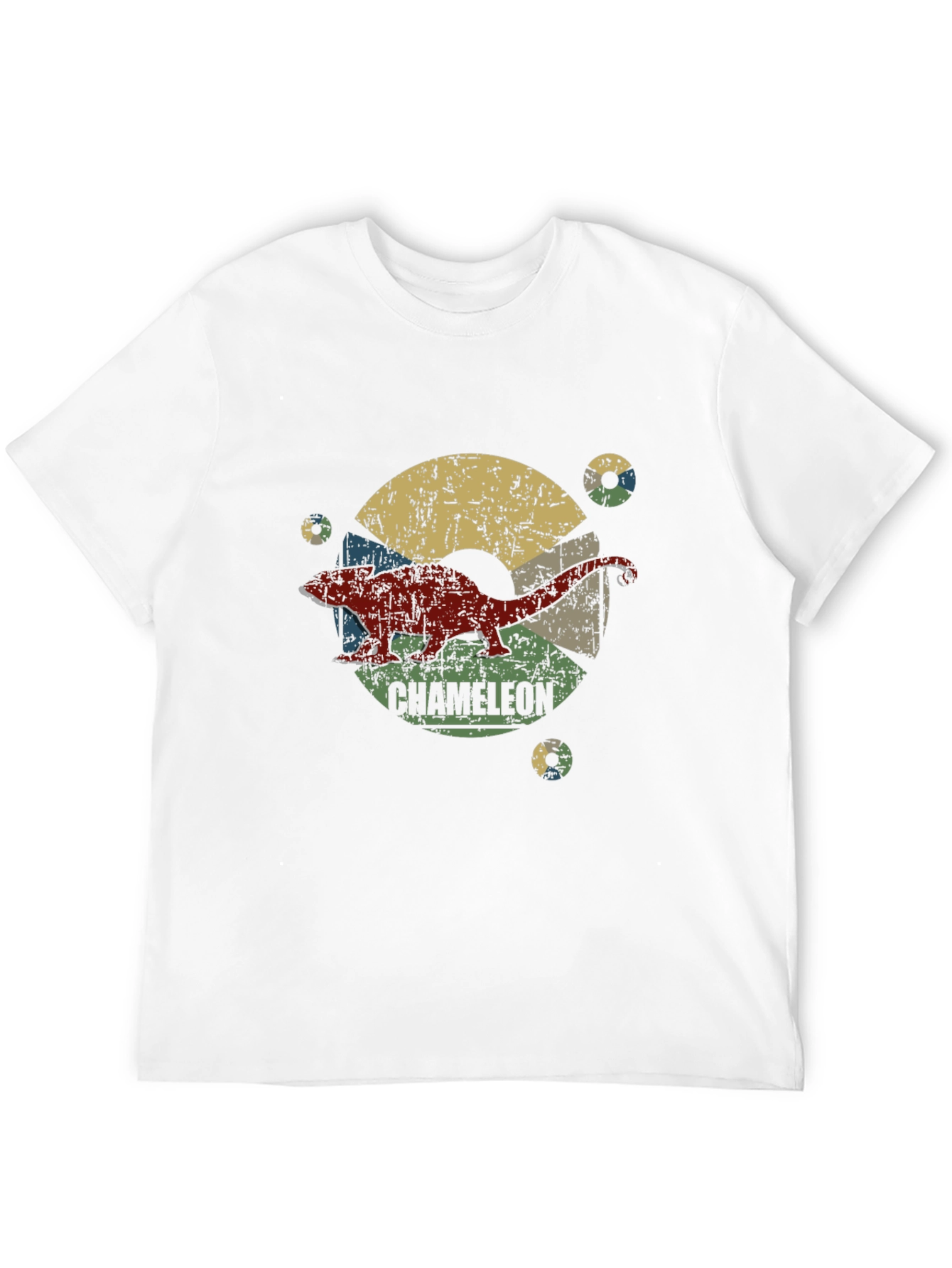 Retro Chameleon Graphic Tee - Black Unisex T-Shirt