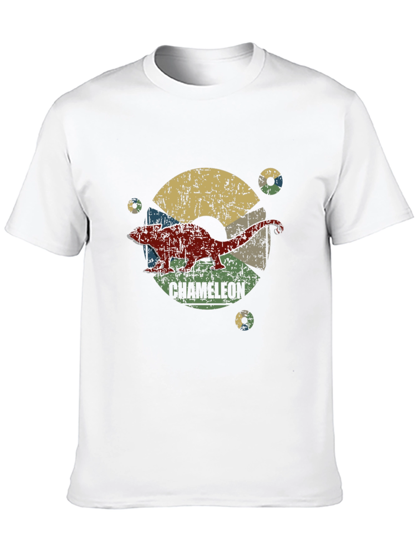 Retro Chameleon Graphic Tee - Black Unisex T-Shirt