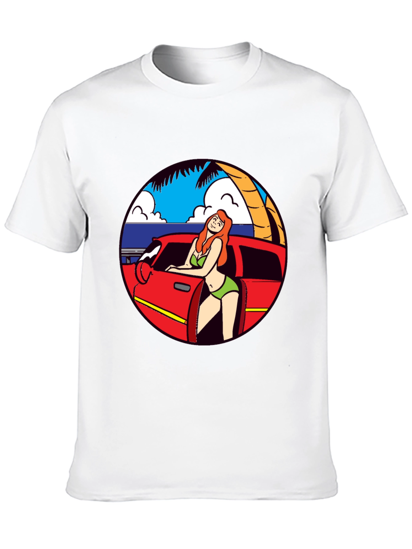 Retro Beach Babe Graphic T-Shirt