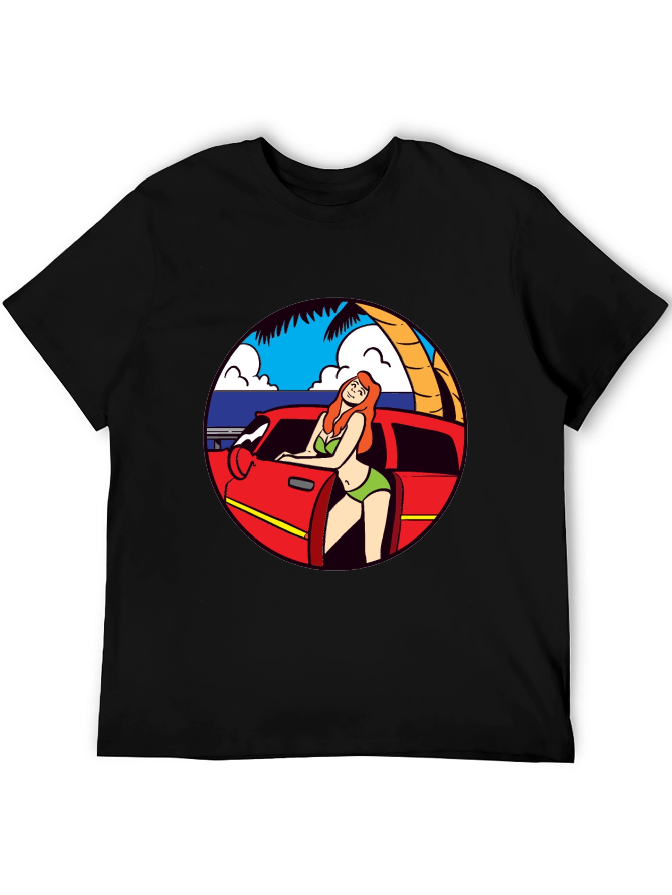 Retro Beach Babe Graphic T-Shirt