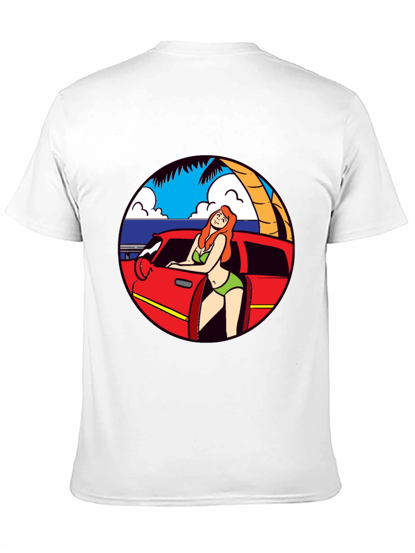 Retro Beach Babe Graphic T-Shirt