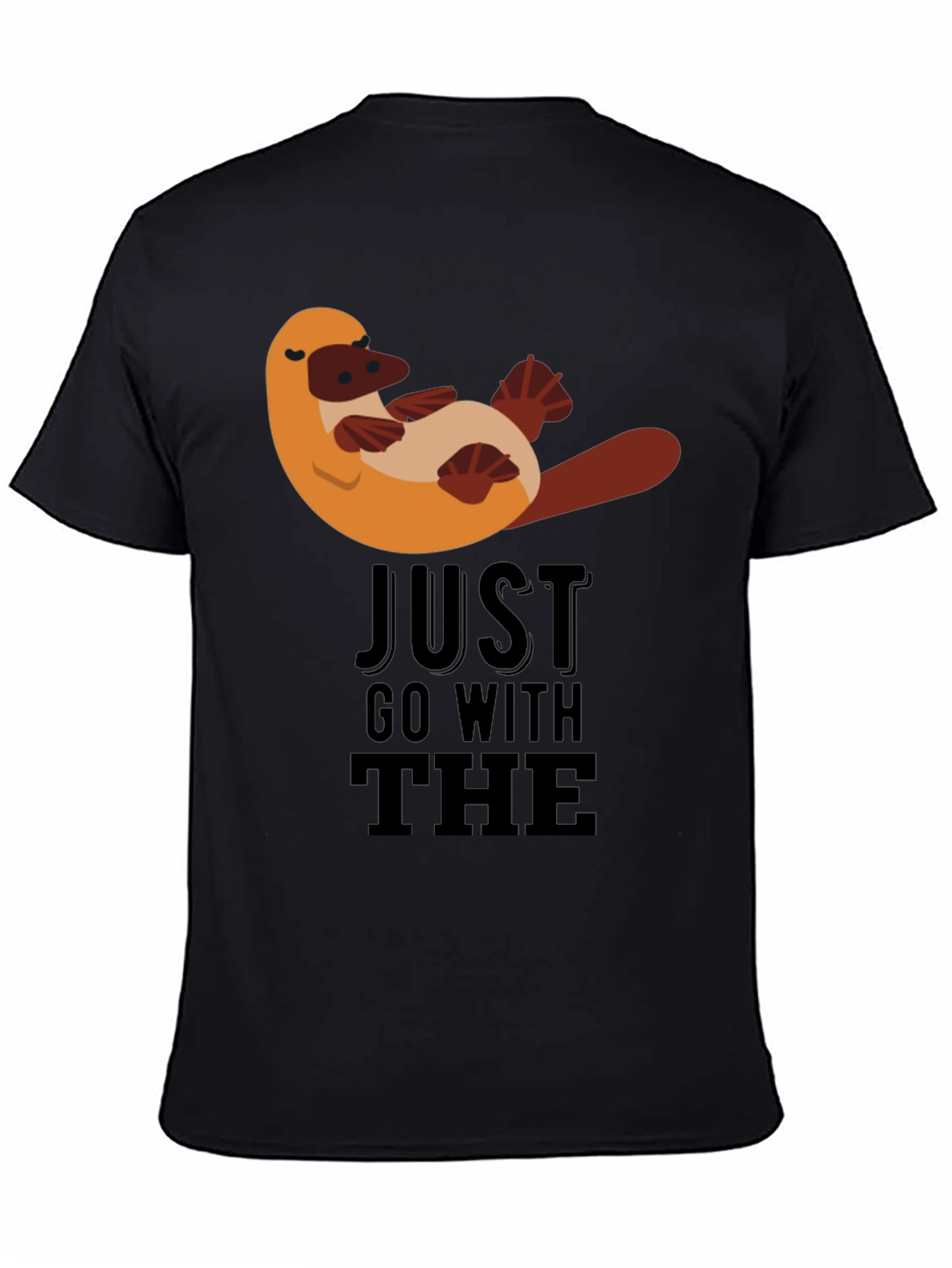Just Go With The Platypus Black Tee