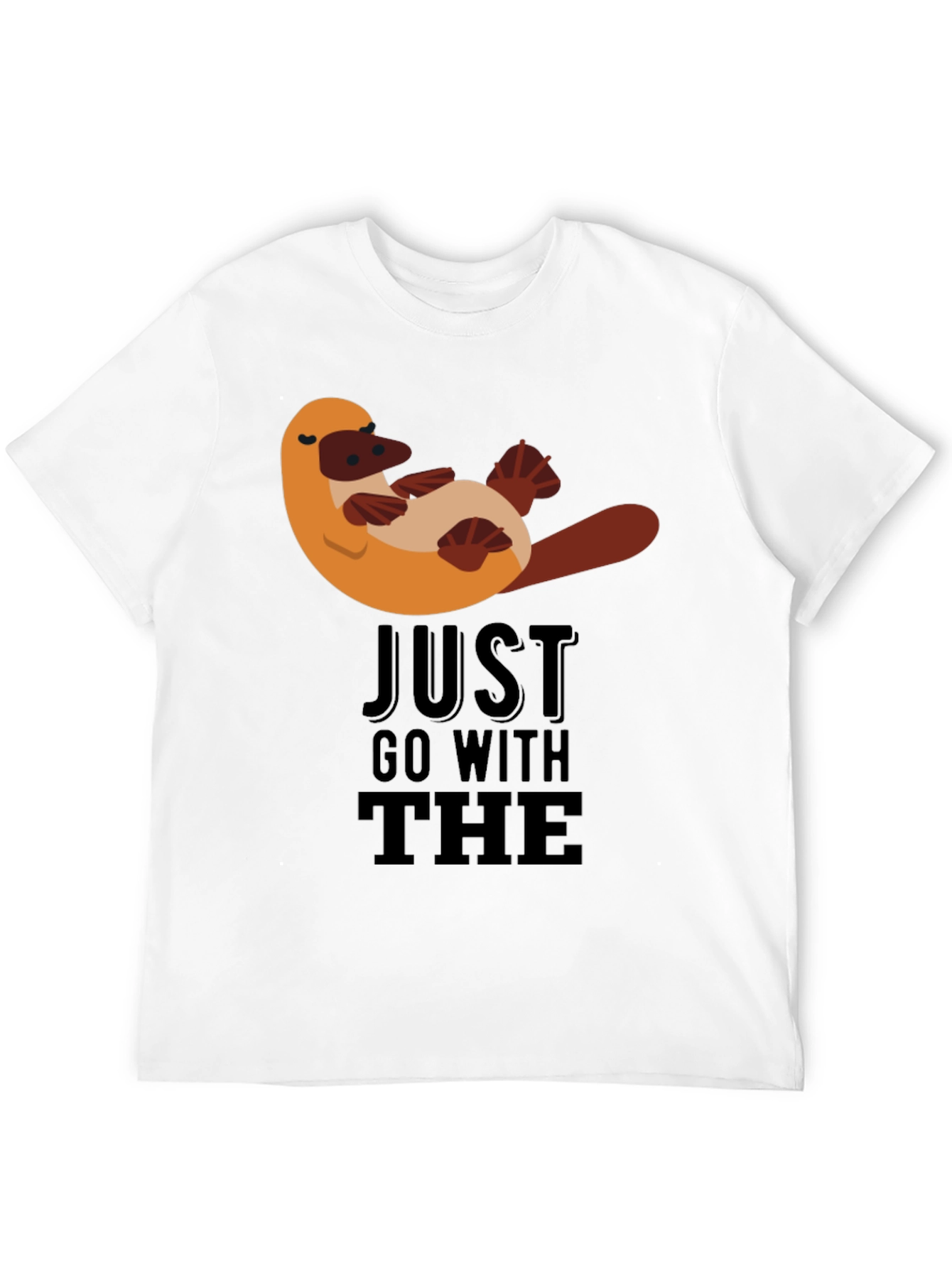 Just Go With The Platypus Black Tee