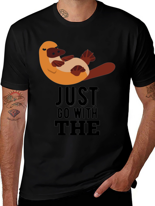 Just Go With The Platypus Black Tee
