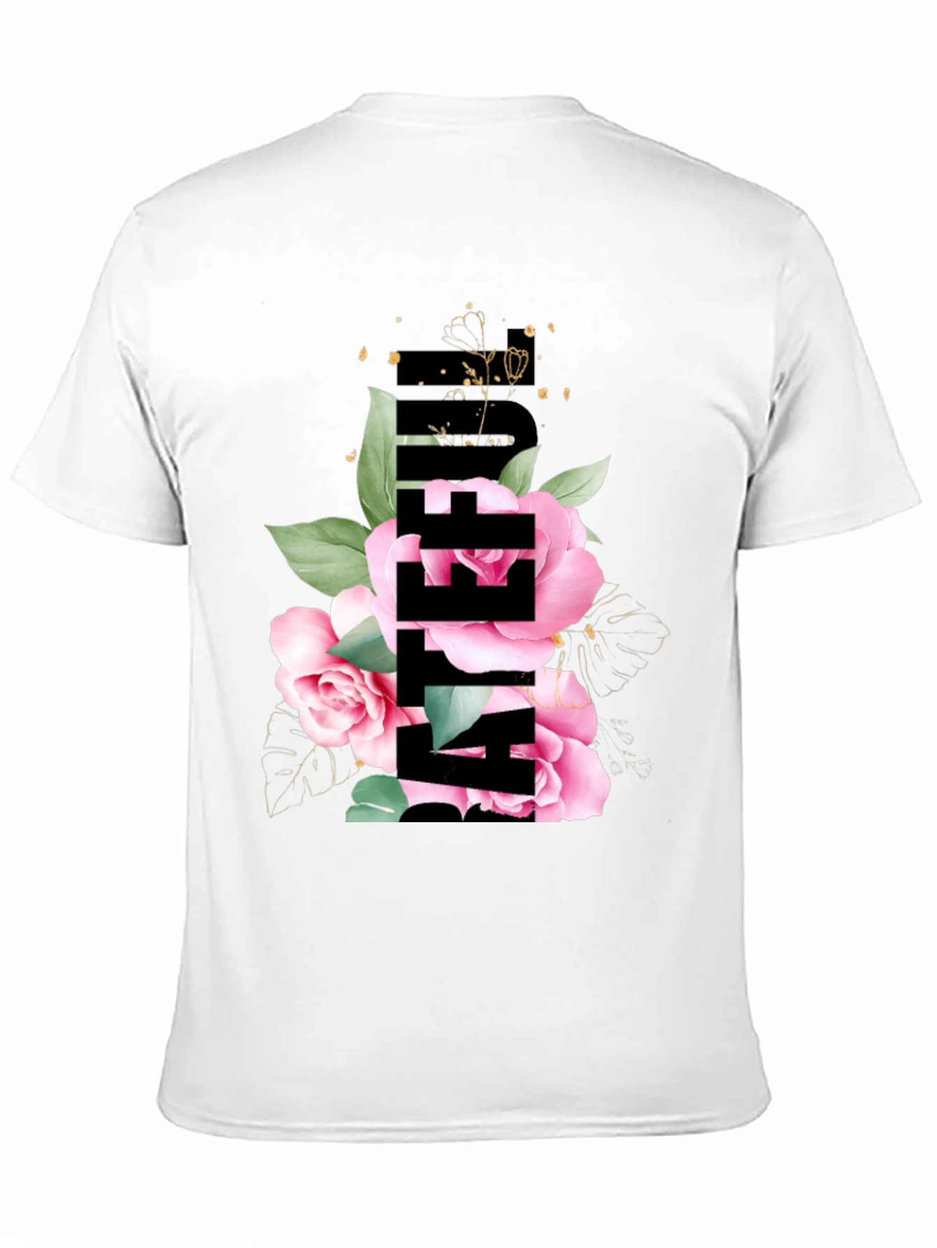Floral Be After It Black Graphic Tee