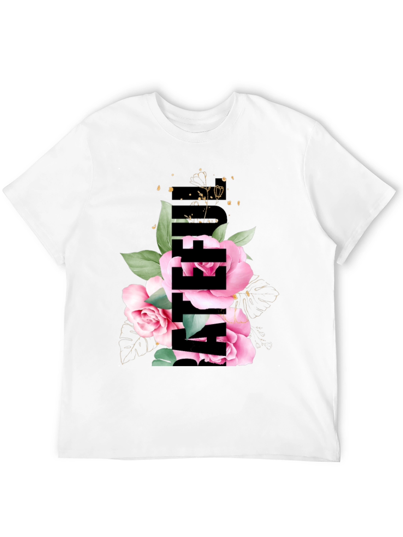 Floral Be After It Black Graphic Tee