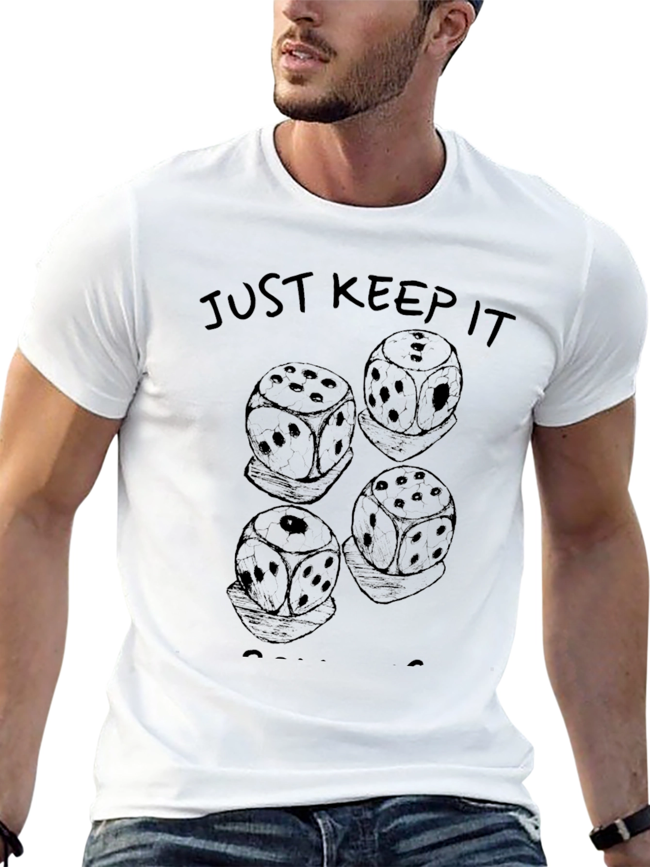 Just Keep It Rolling Dice Graphic T-Shirt