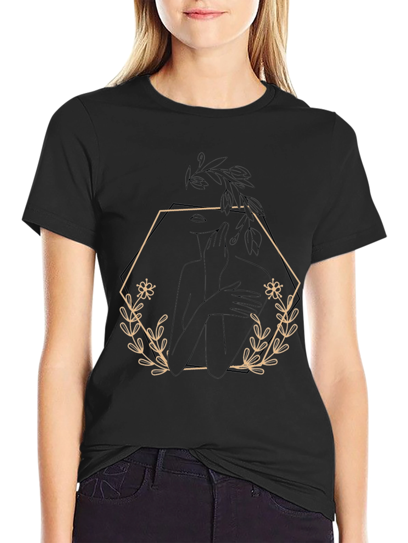 Minimalist Woman & Floral Tee