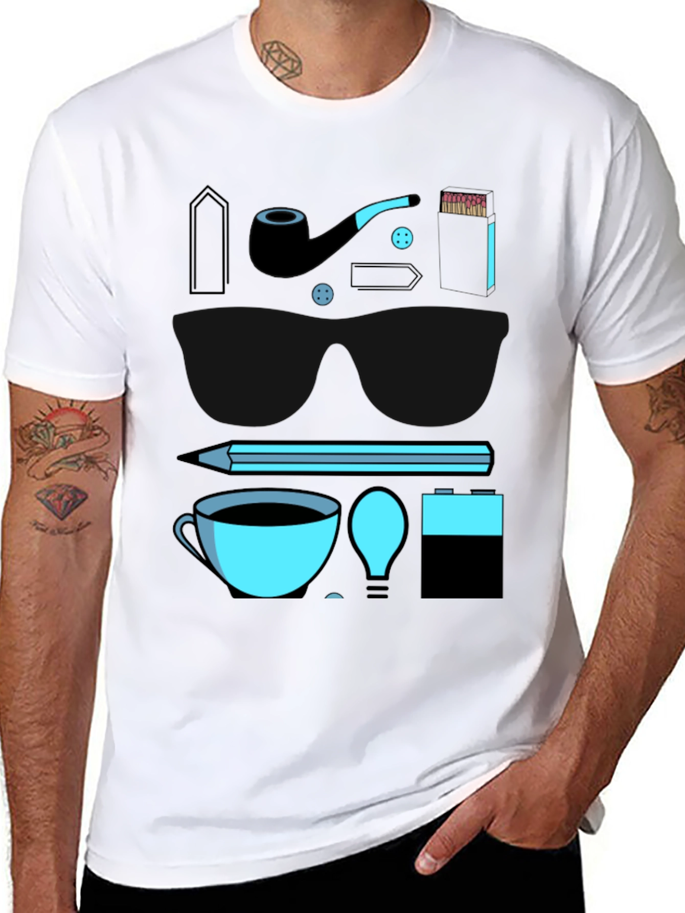 Mens Graphic T-Shirt: Intellectual Design