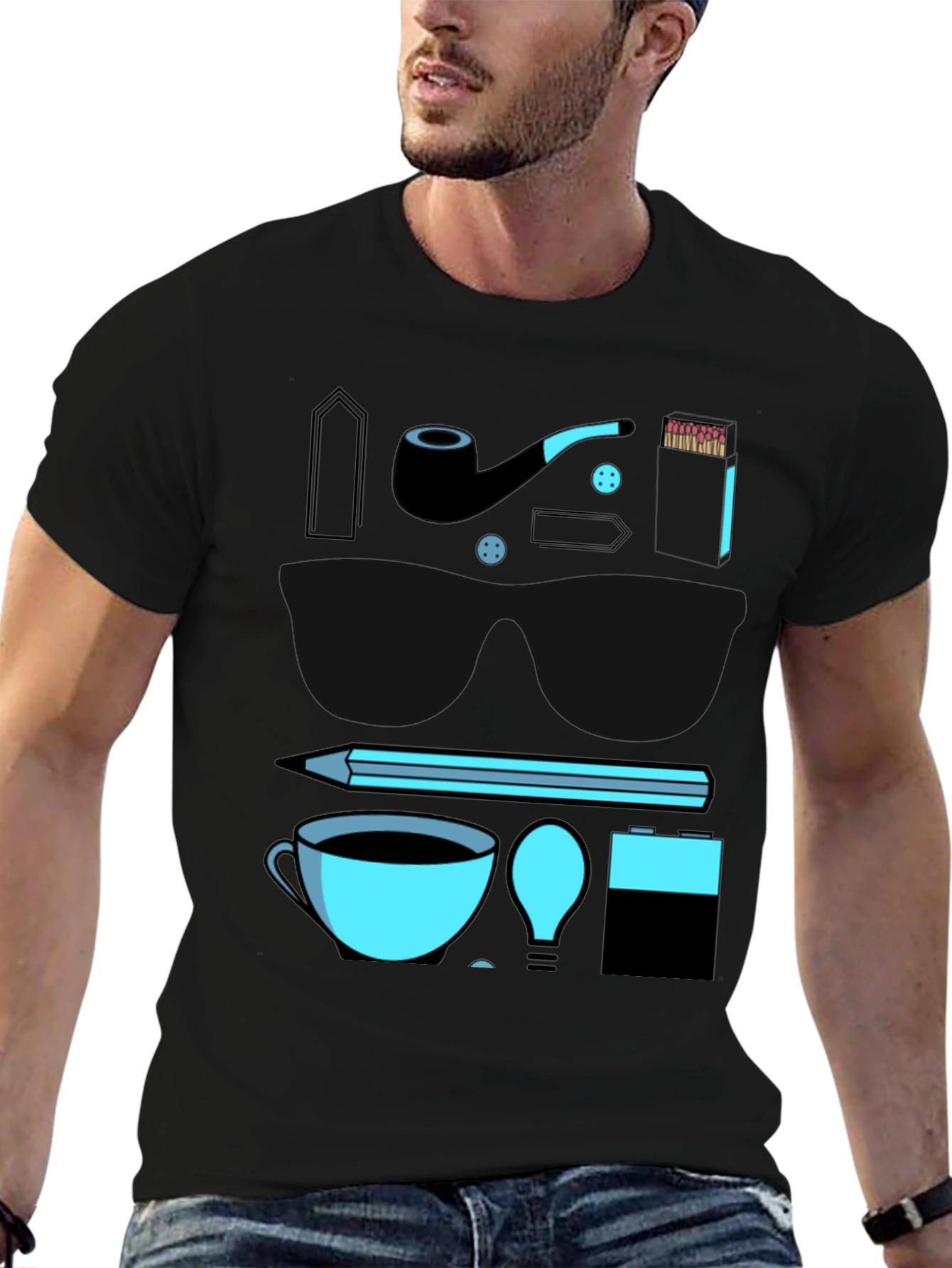 Mens Graphic T-Shirt: Intellectual Design