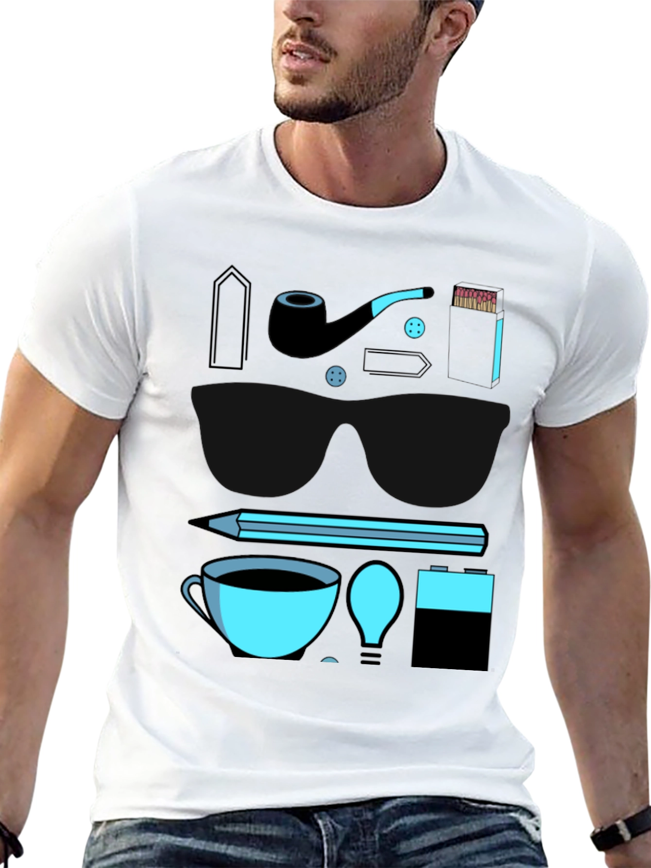 Mens Graphic T-Shirt: Intellectual Design