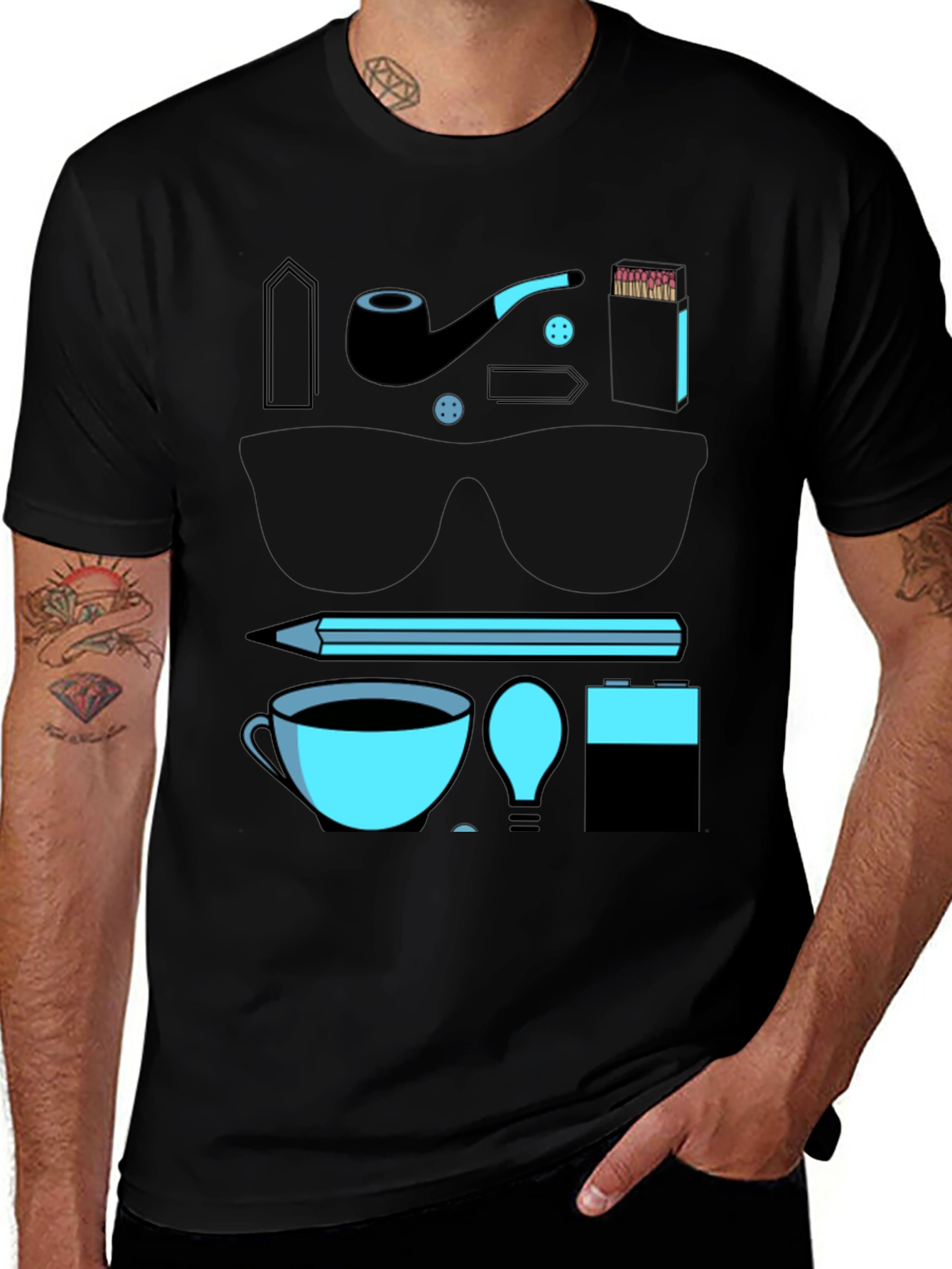 Mens Graphic T-Shirt: Intellectual Design