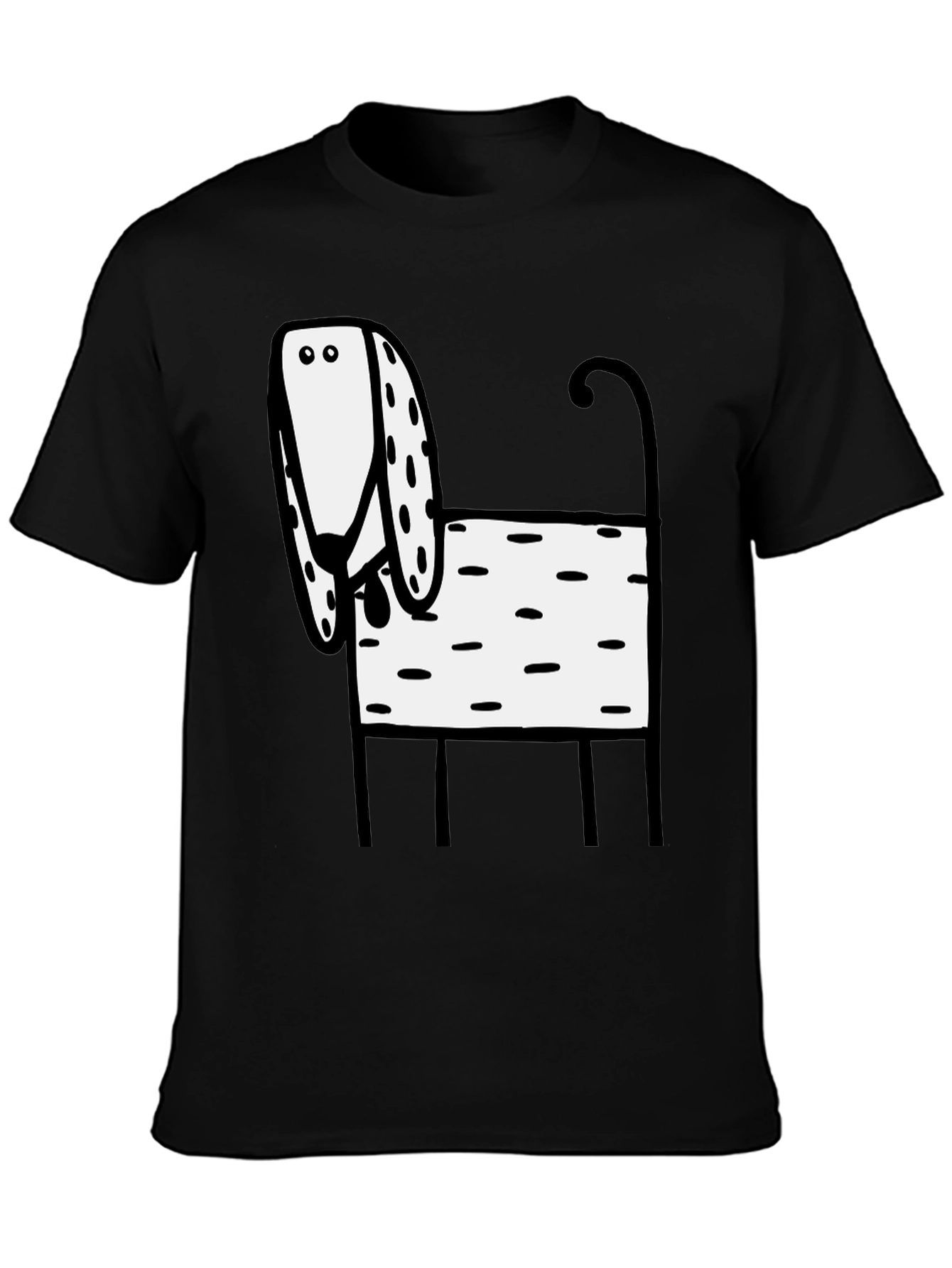 Dog Graphic Black T-Shirt