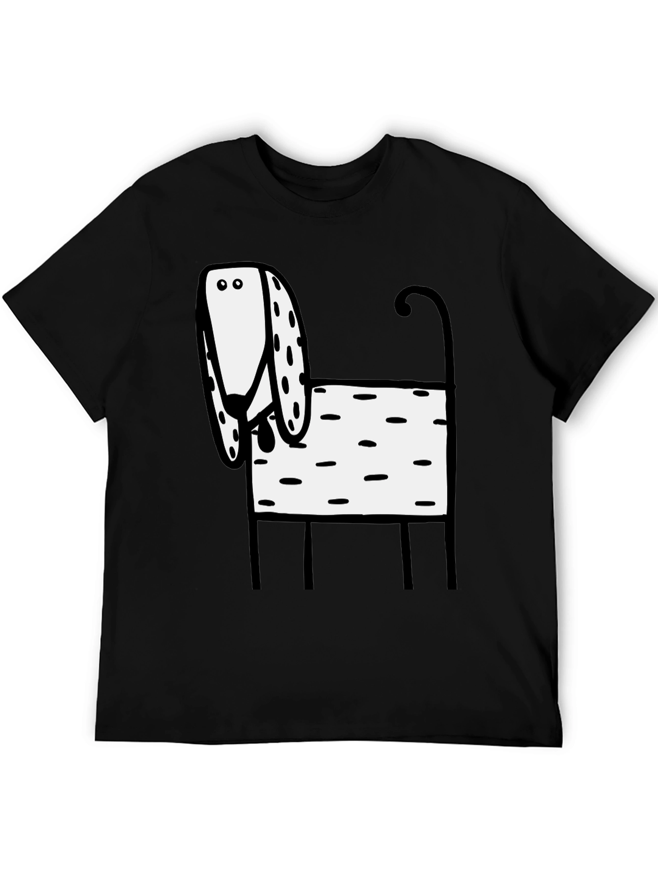 Dog Graphic Black T-Shirt