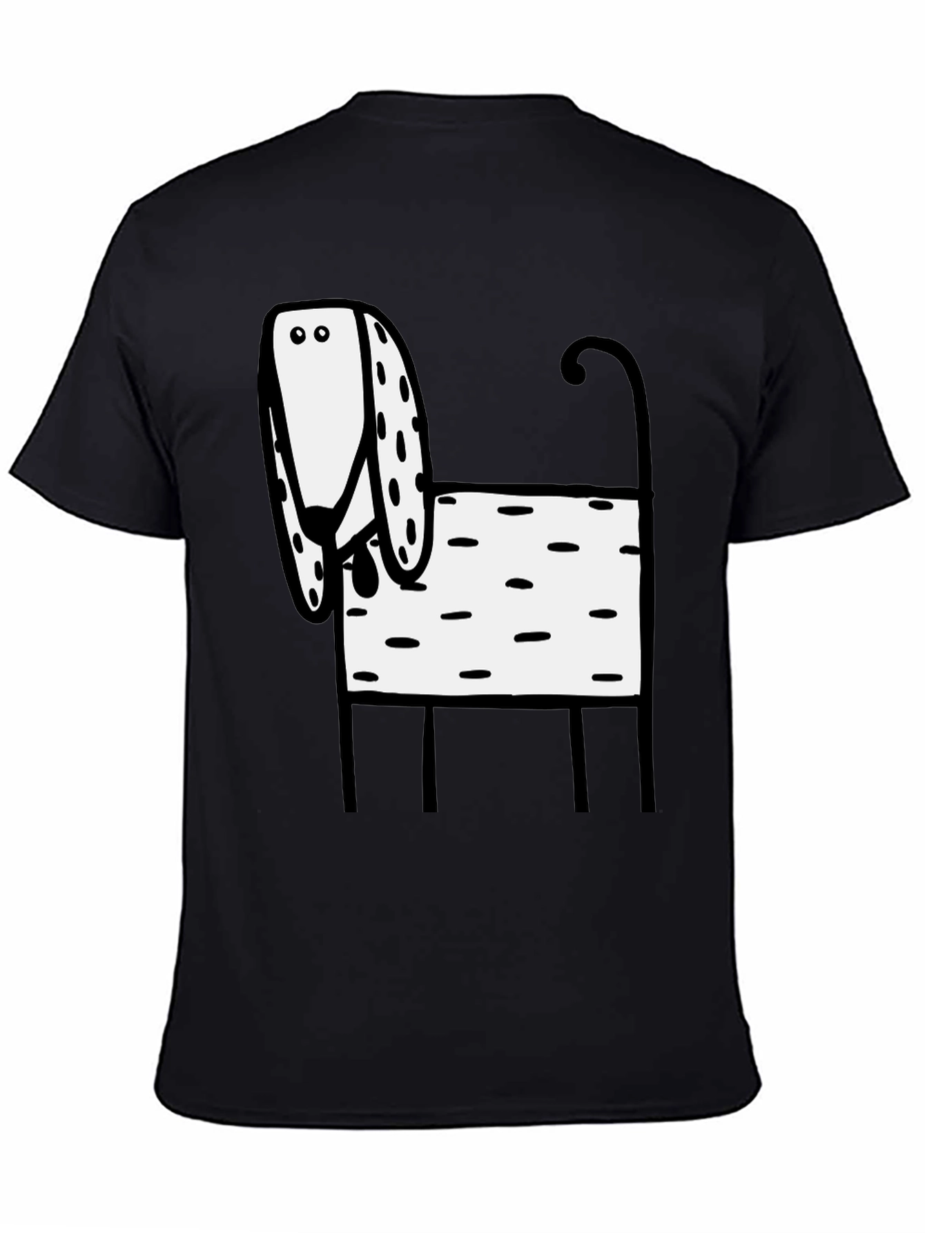 Dog Graphic Black T-Shirt
