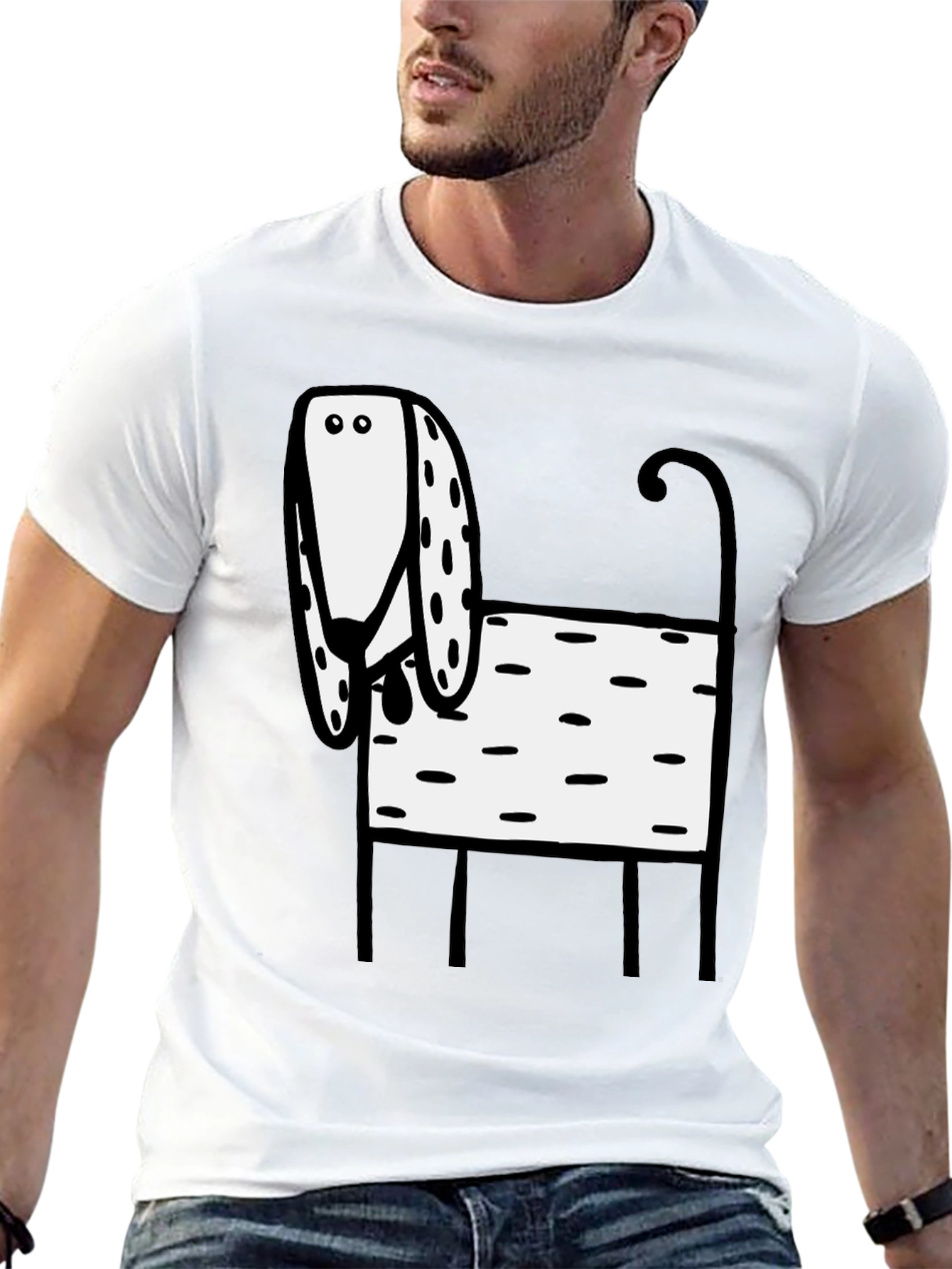 Dog Graphic Black T-Shirt