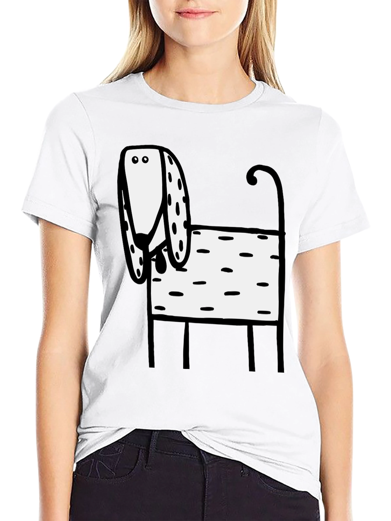 Dog Graphic Black T-Shirt
