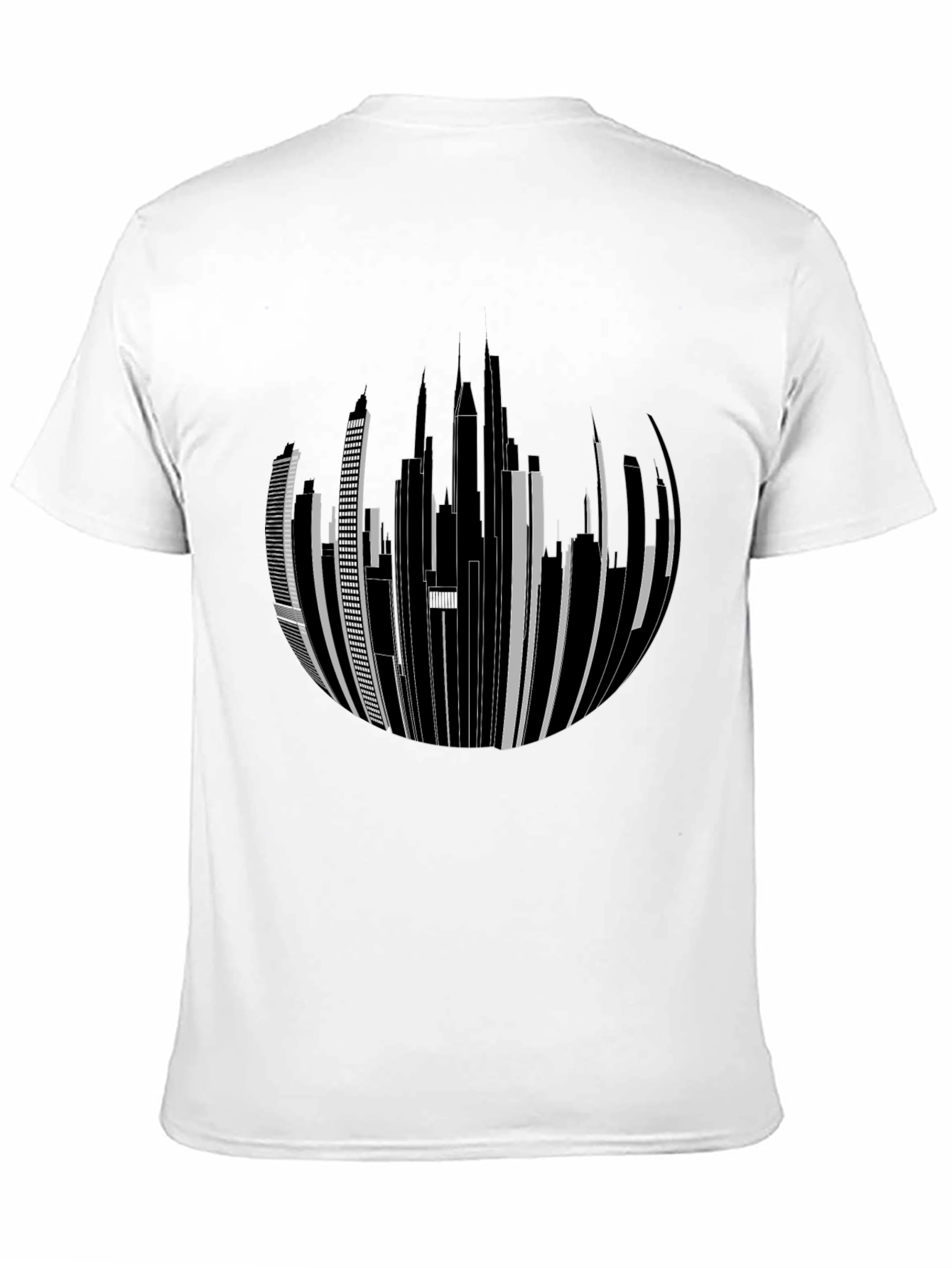 Cityscape Graphic Tee - Urban Style Black T-Shirt