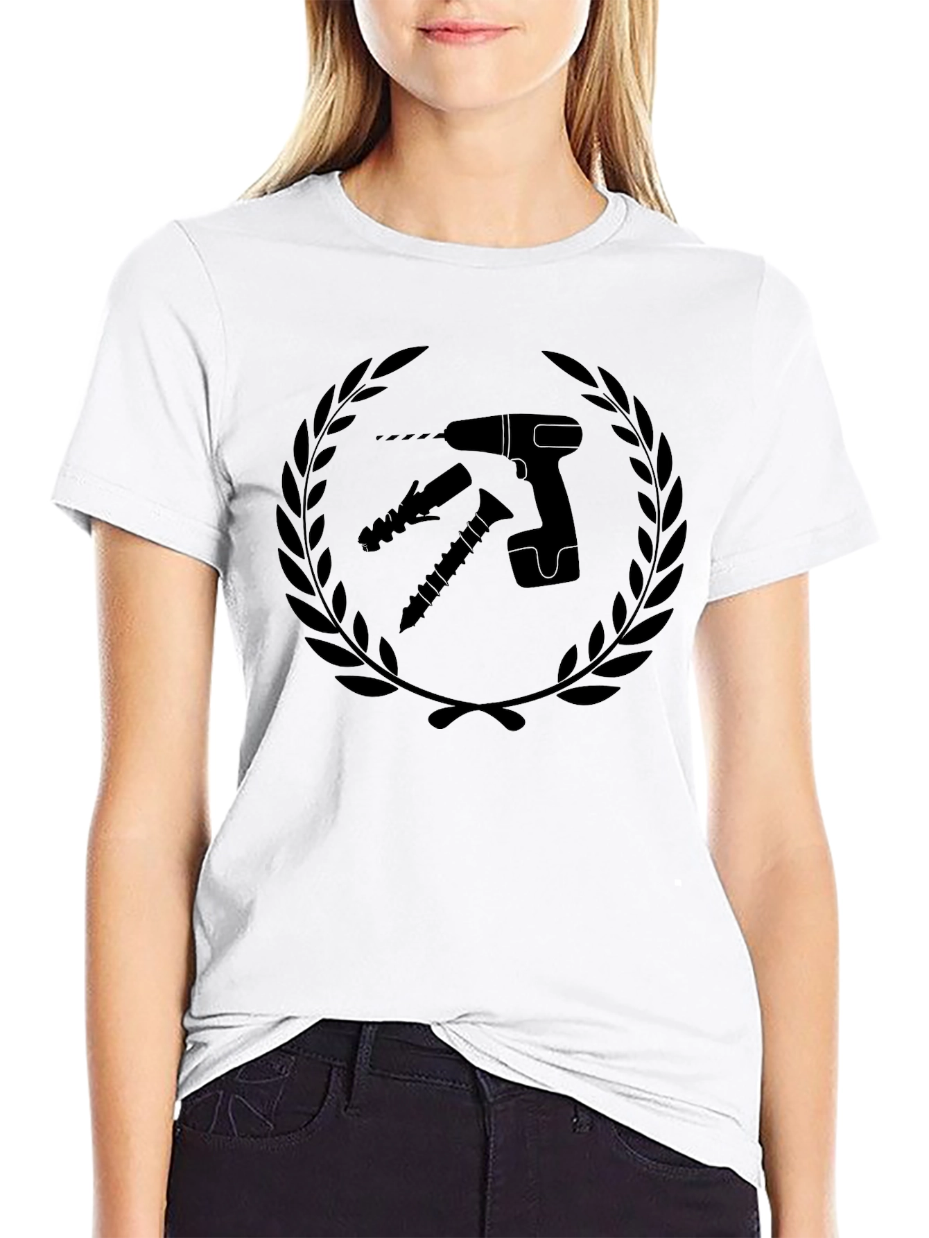 Drill & Screw Black Graphic Tee
