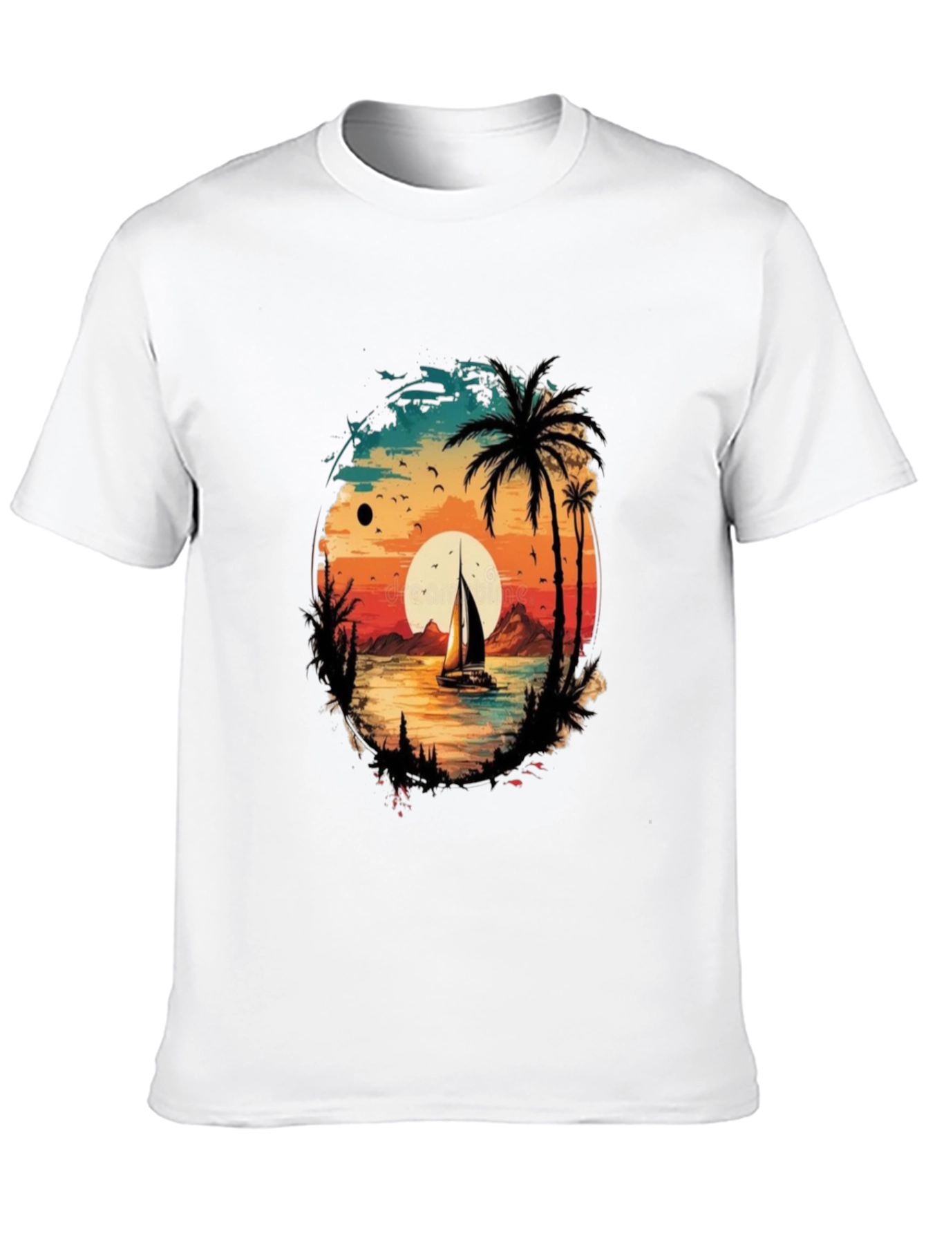 Sunset Sailboat Graphic Tee