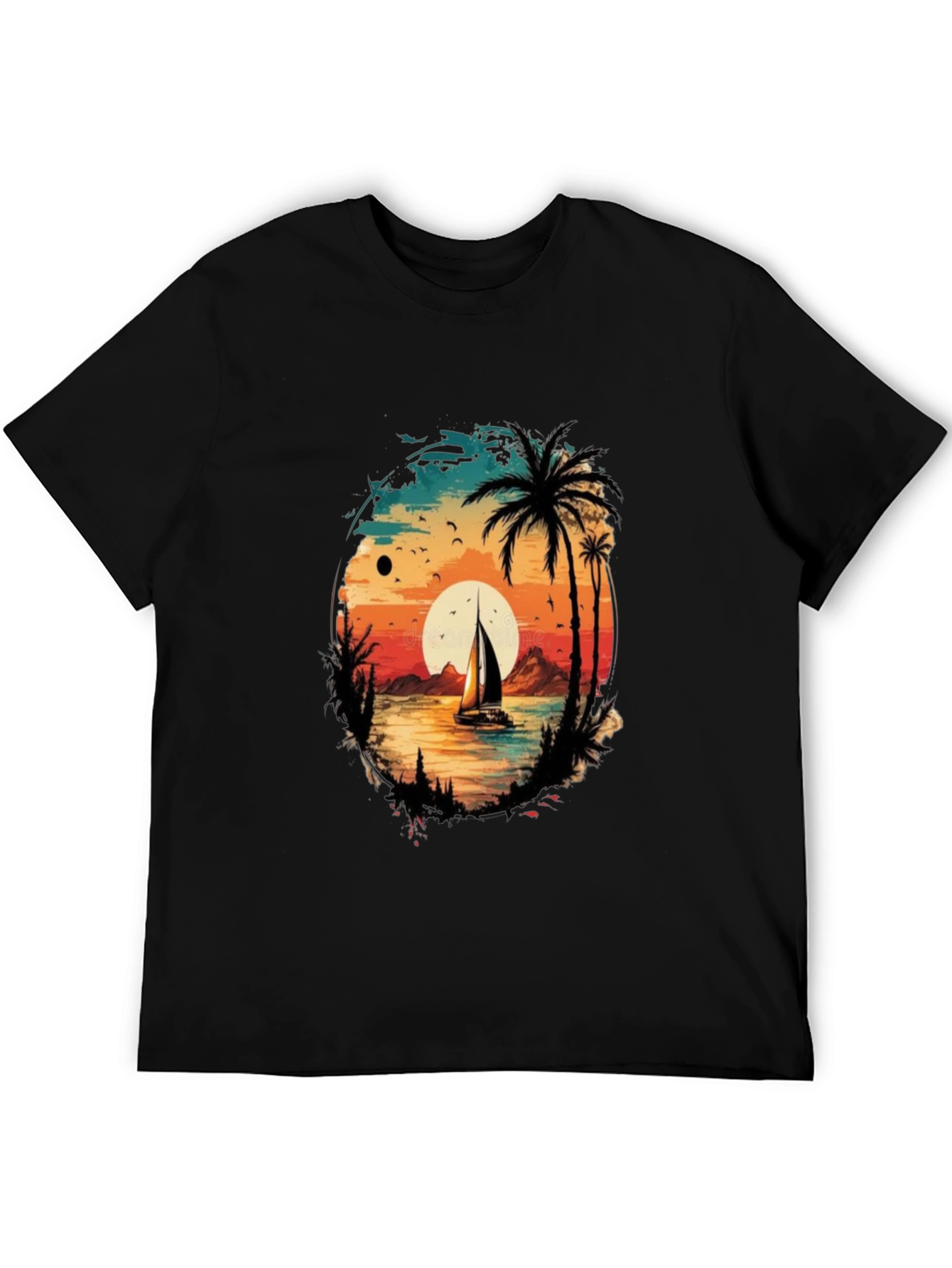 Sunset Sailboat Graphic Tee