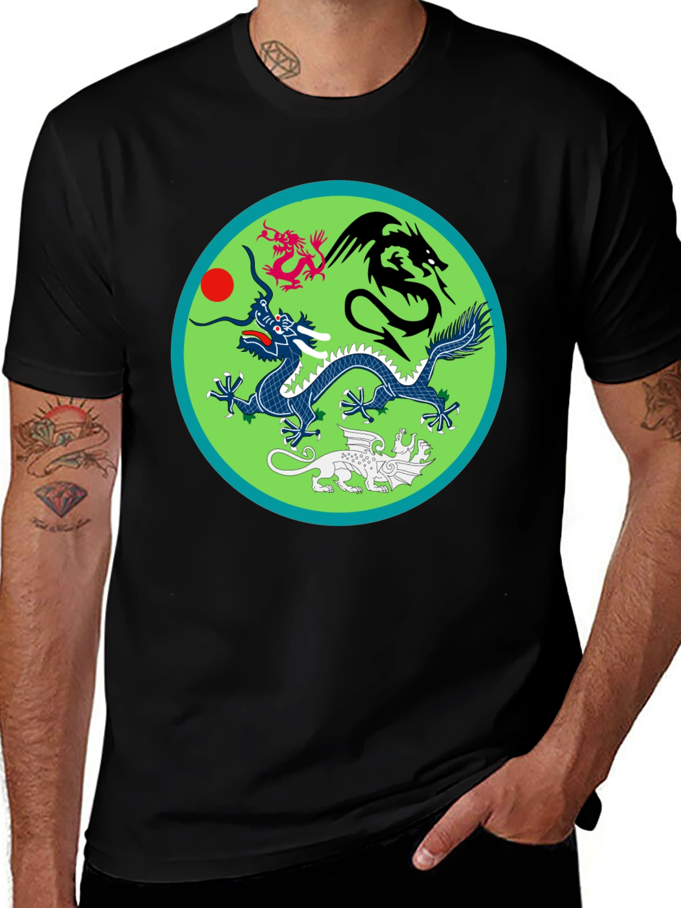 Dragon Motif T-Shirt