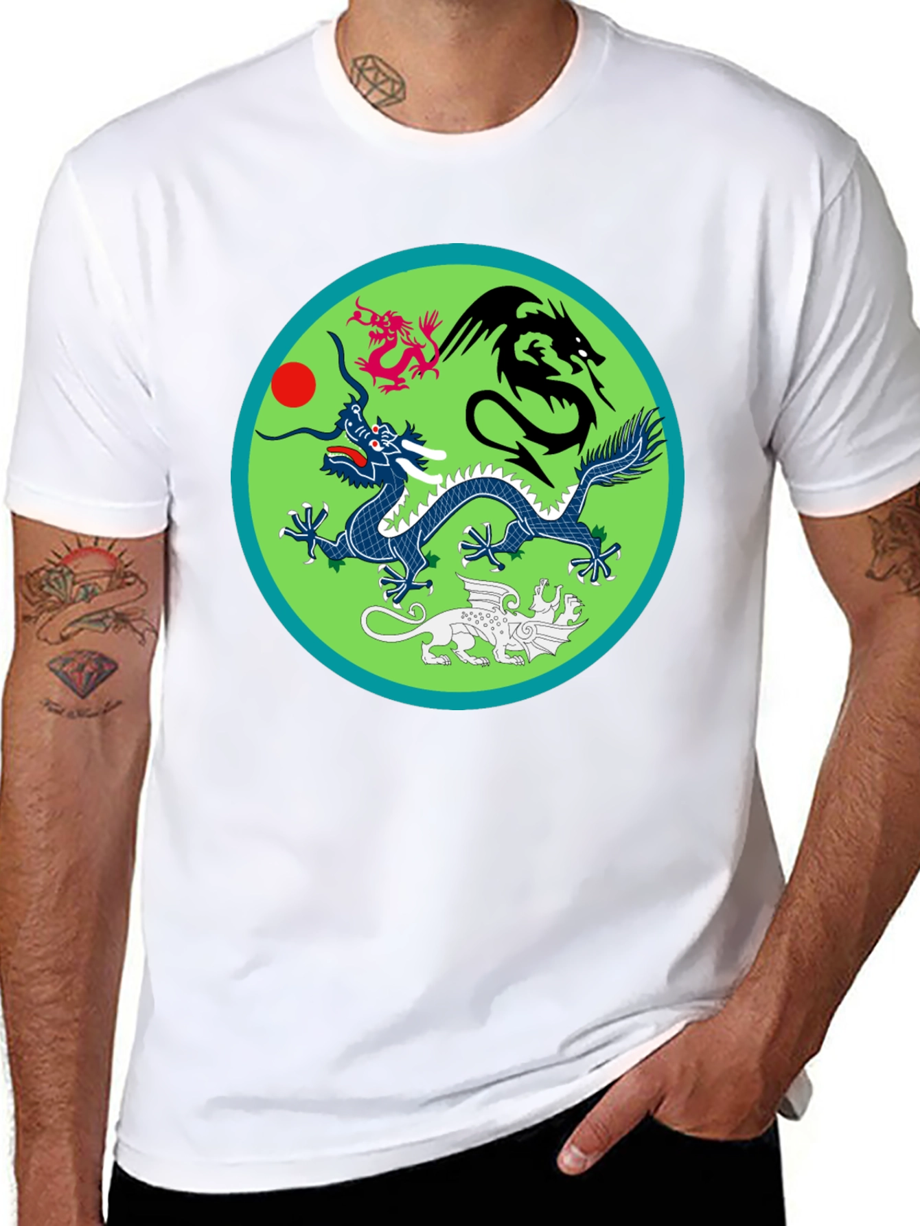 Dragon Motif T-Shirt