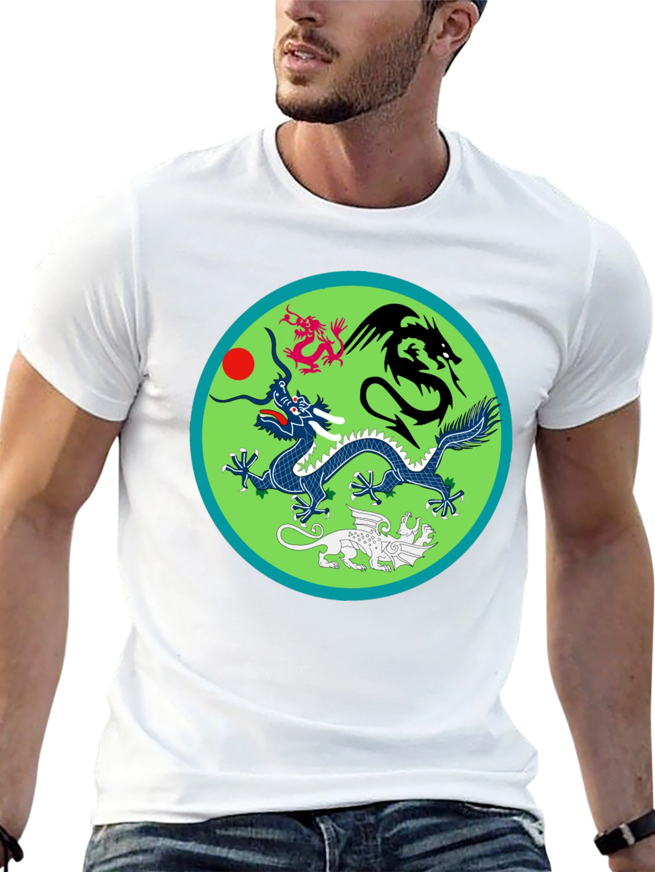 Dragon Motif T-Shirt