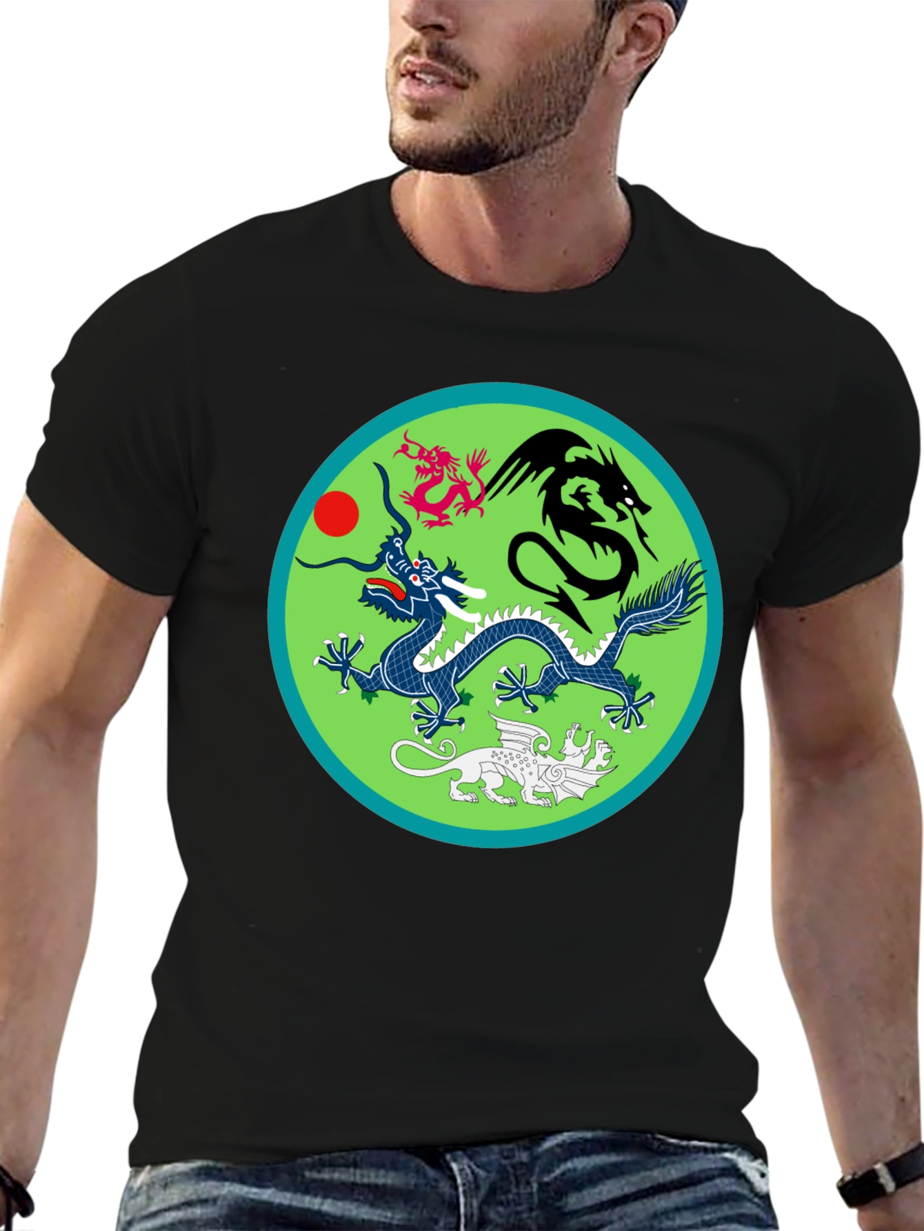 Dragon Motif T-Shirt