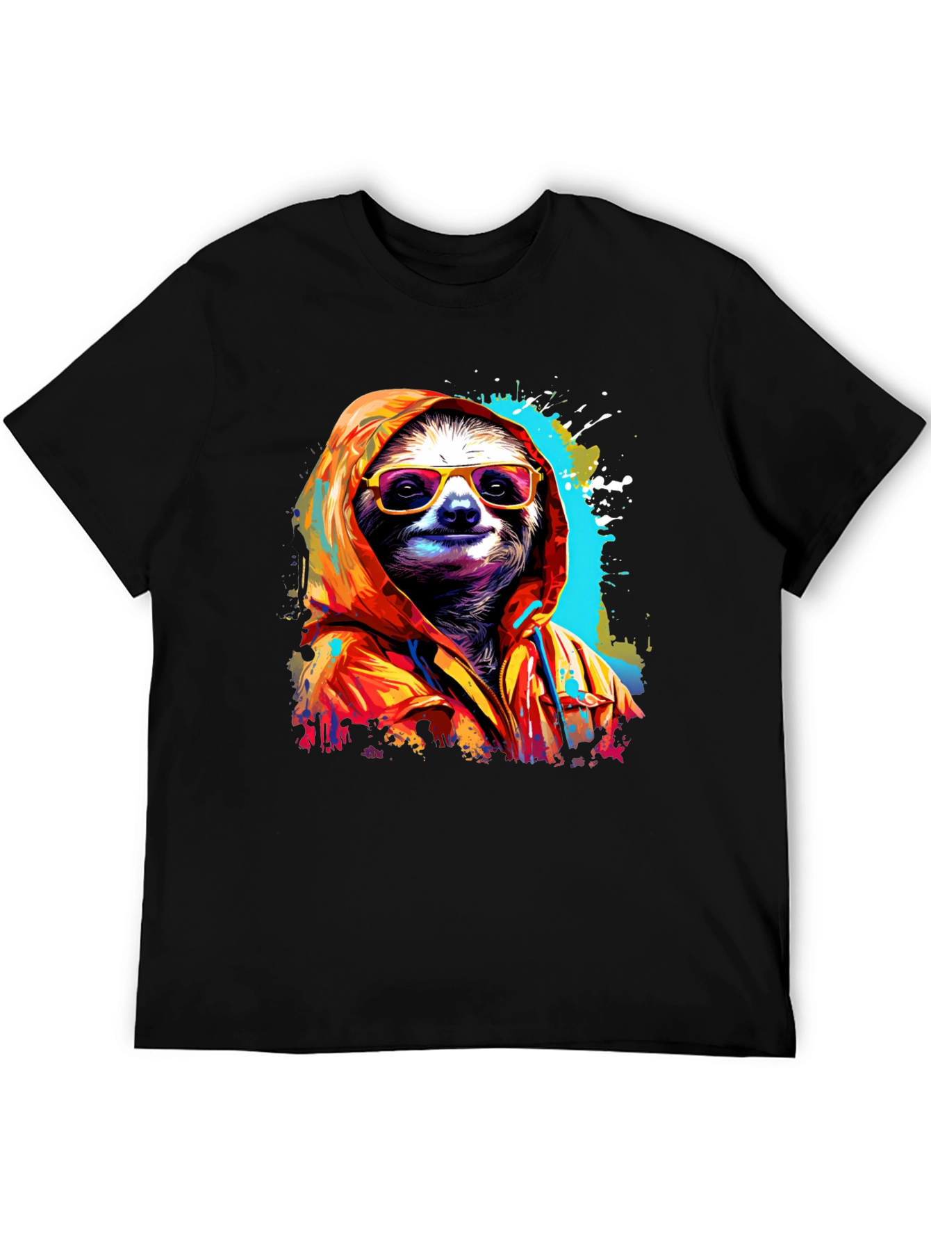 Cool Sloth Graphic Tee - Relaxed Style