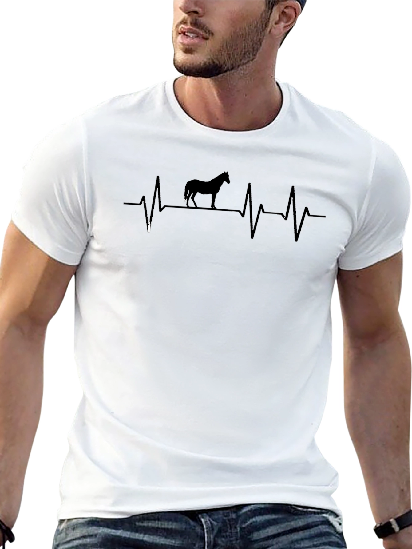 Horse Heartbeat Graphic T-Shirt