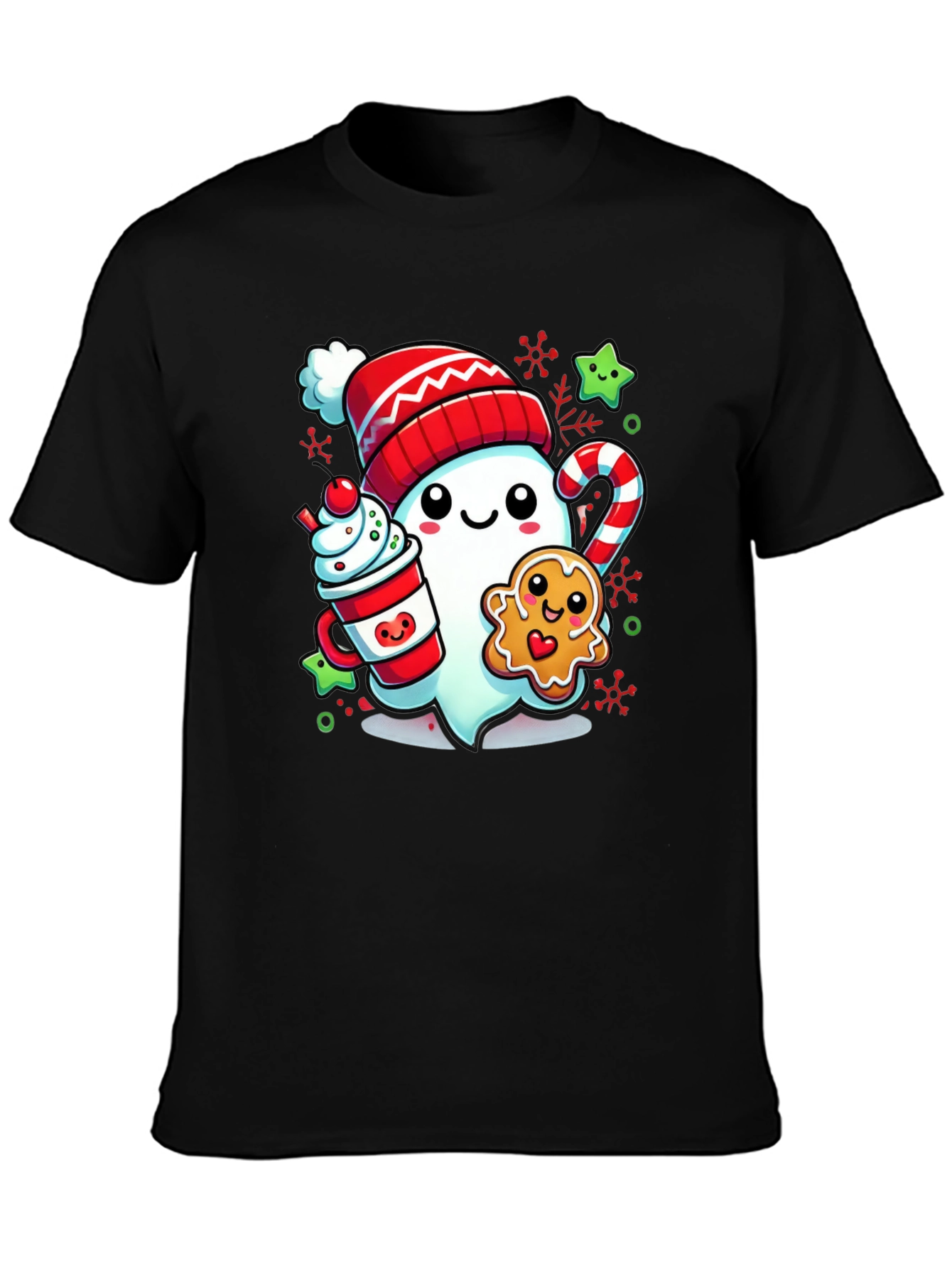 Festive Ghost Christmas T-Shirt