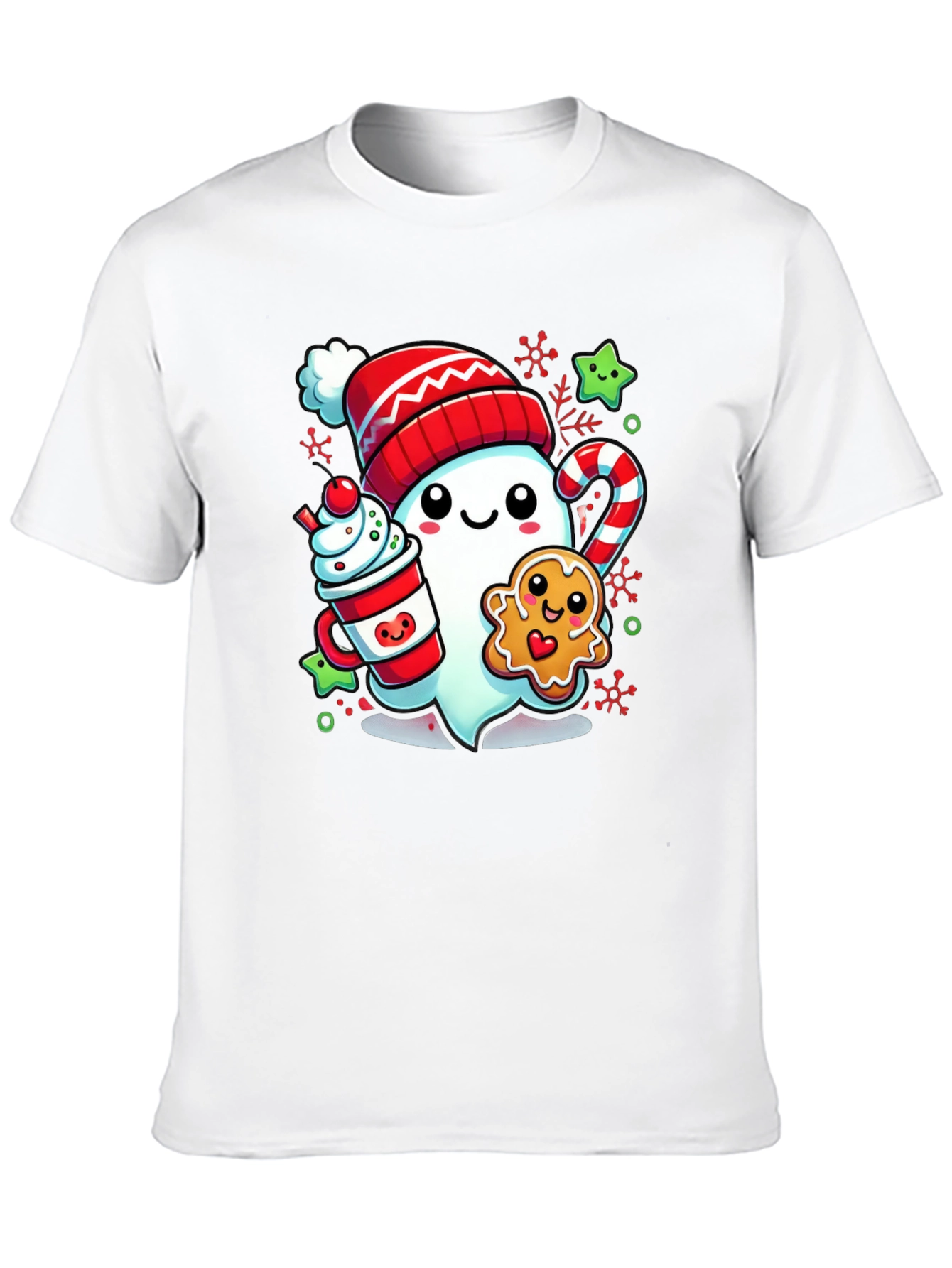 Festive Ghost Christmas T-Shirt