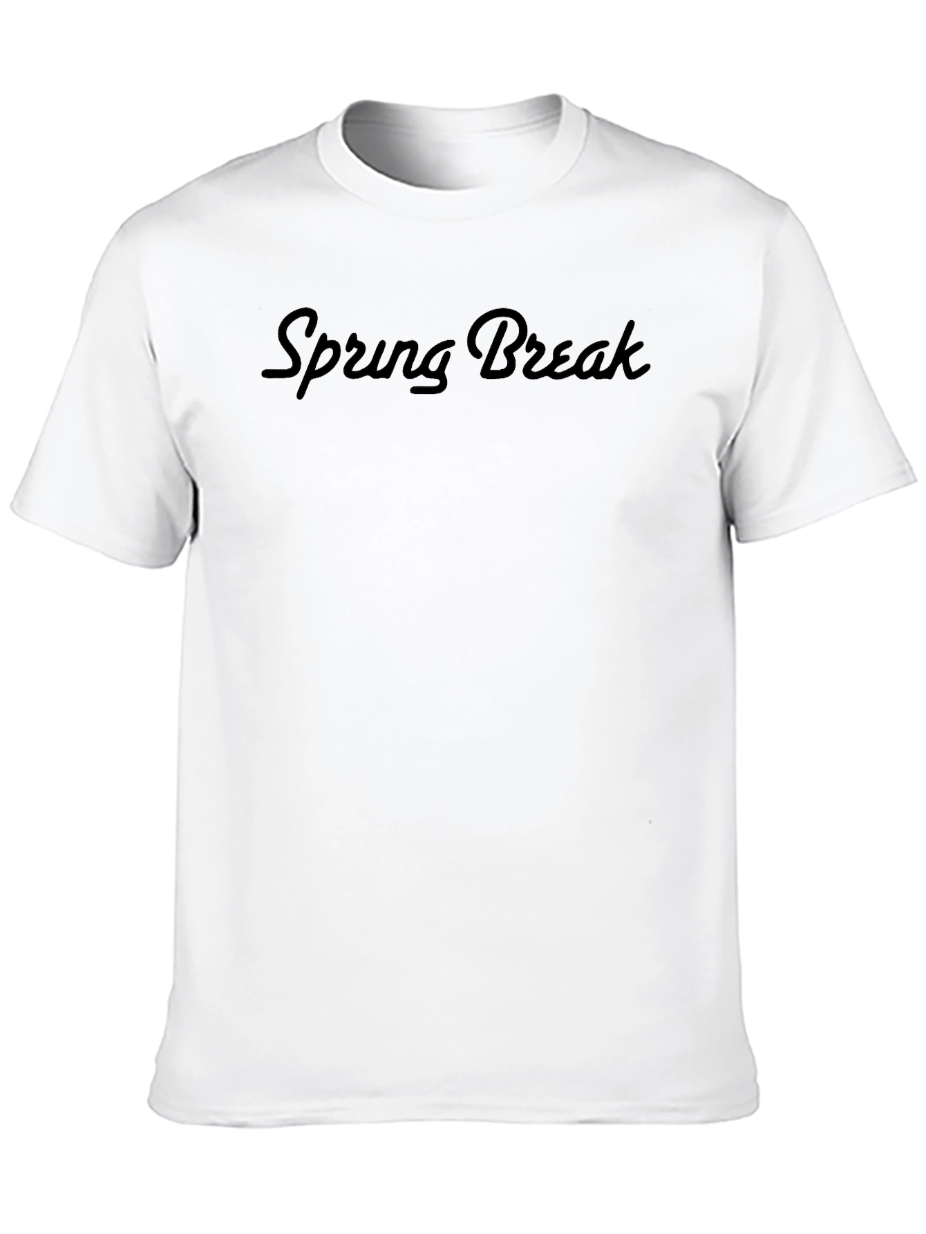 Spring Break Black Graphic Tee - Mens Casual Shirt
