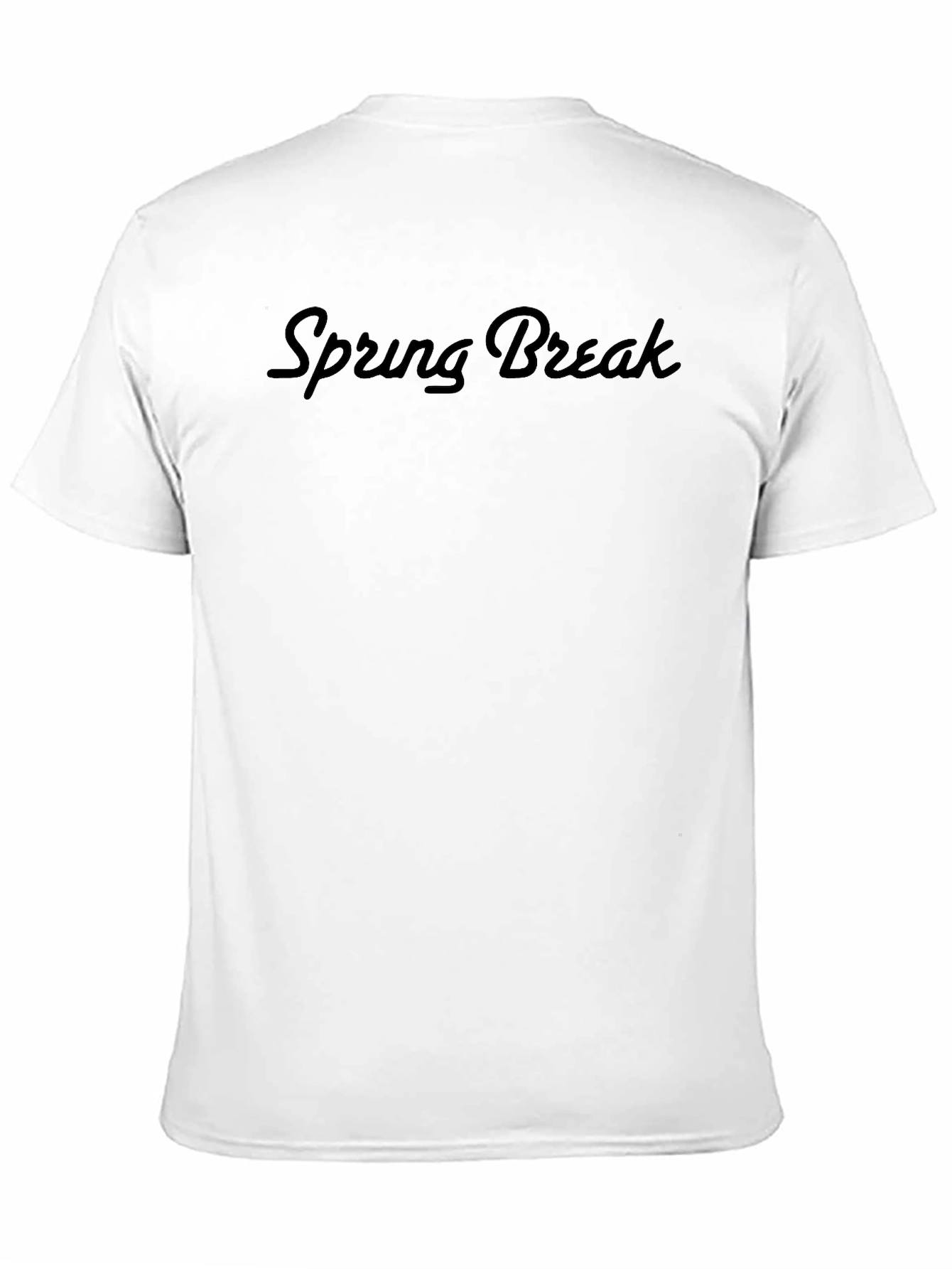 Spring Break Black Graphic Tee - Mens Casual Shirt