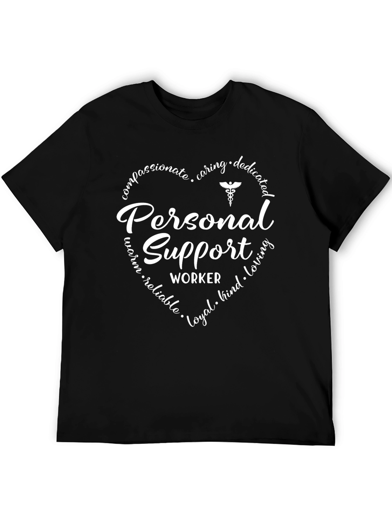 Personal Support Worker Heart Graphic T-Shirt