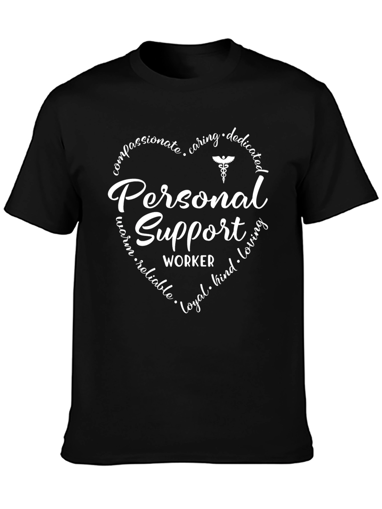Personal Support Worker Heart Graphic T-Shirt