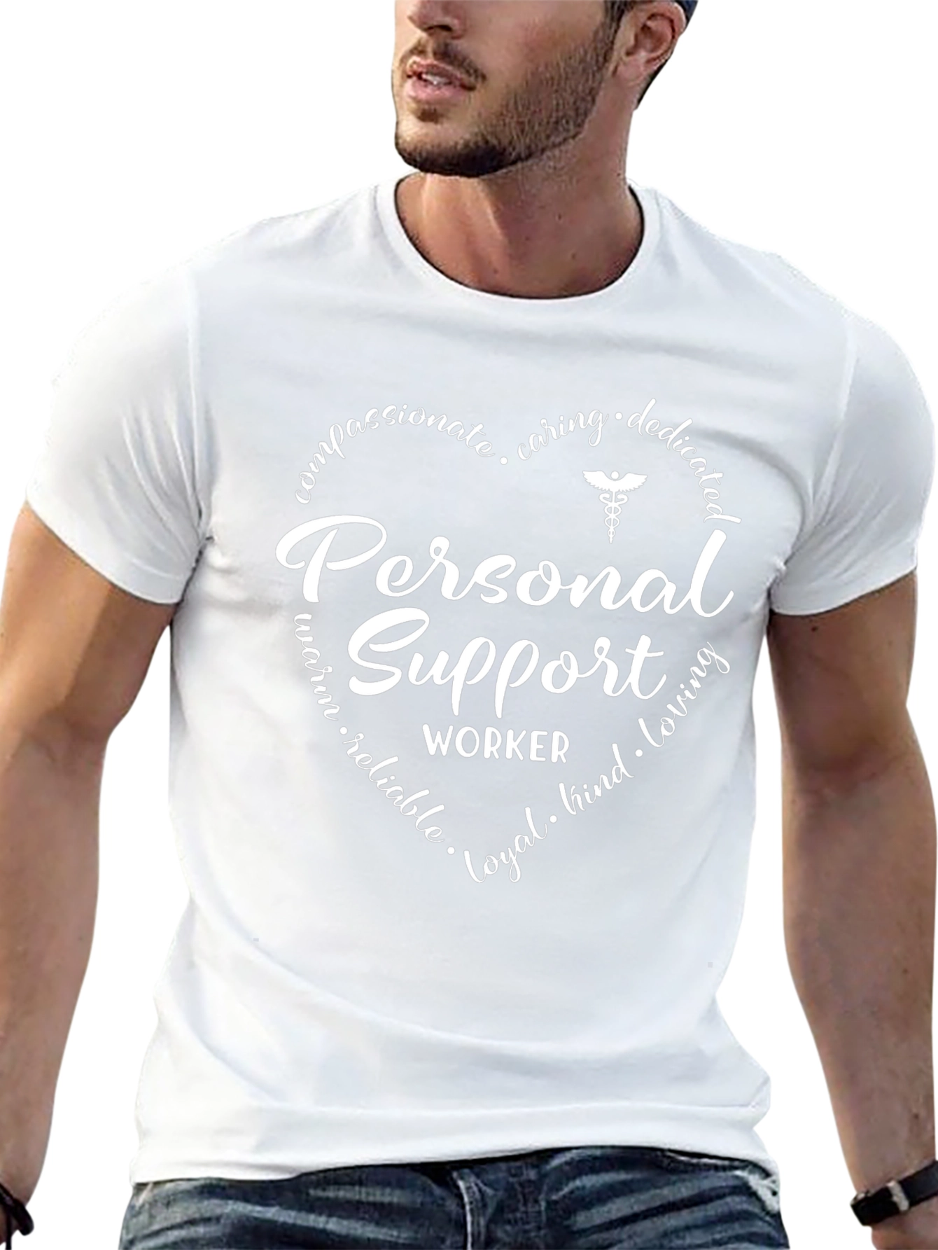 Personal Support Worker Heart Graphic T-Shirt