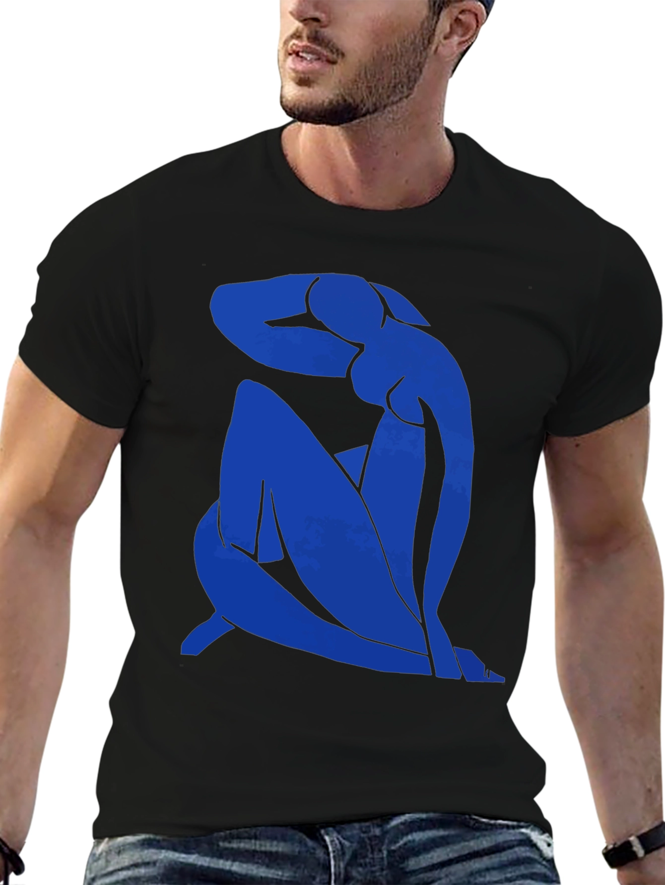Blue Nude Matisse Graphic Tee - Modern Art T-Shirt