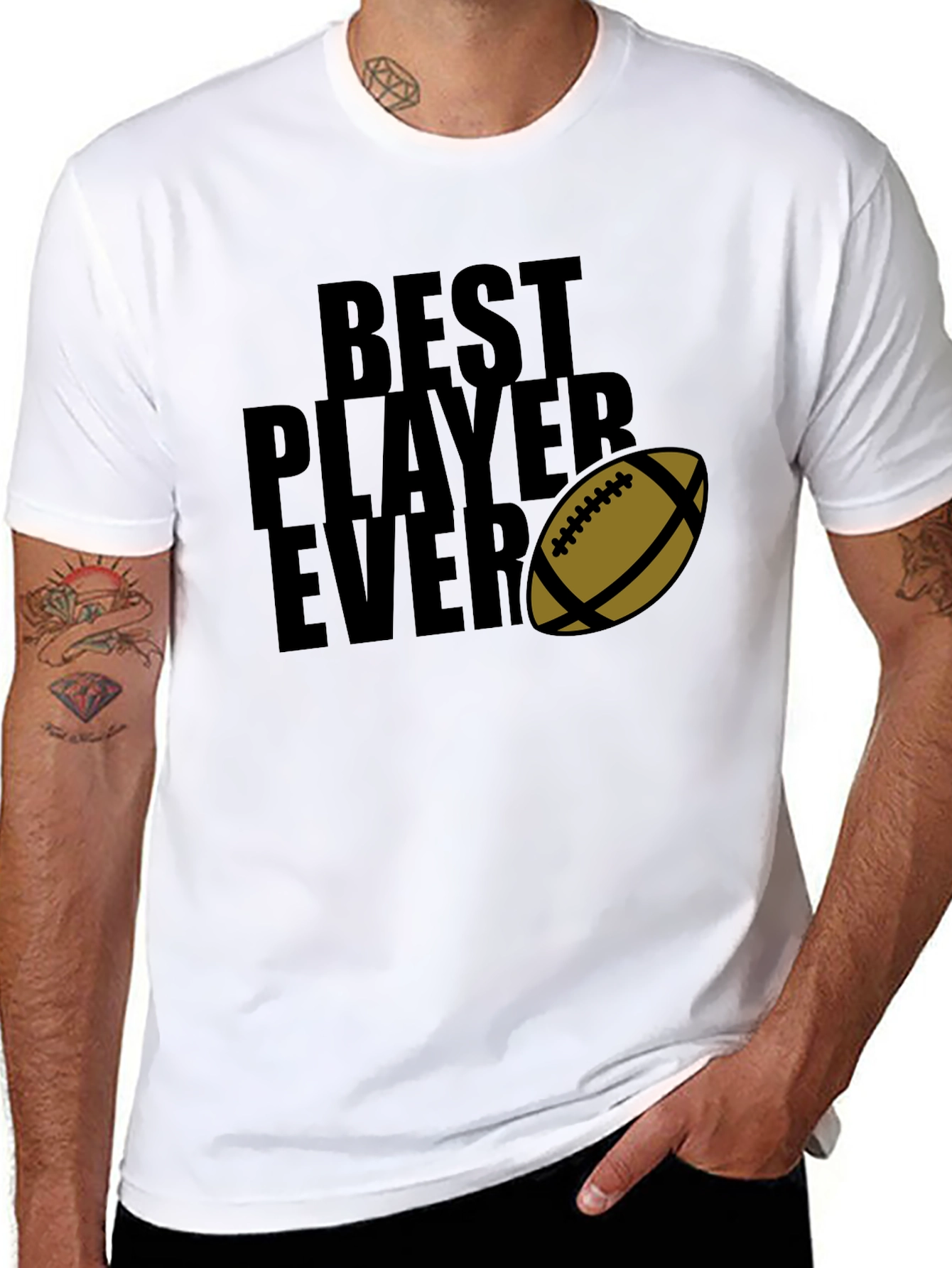 Best Player Ever T-Shirt Football Graphic Tee