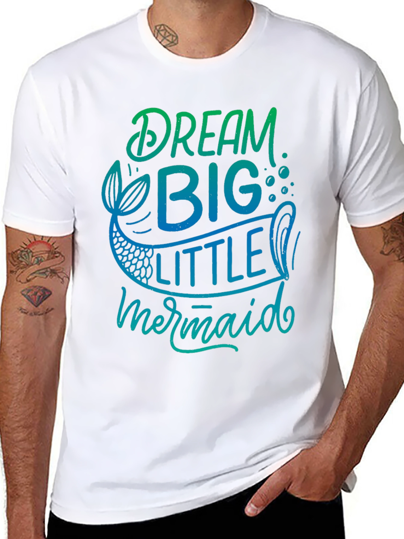 Dream Big Little Mermaid Black T-Shirt